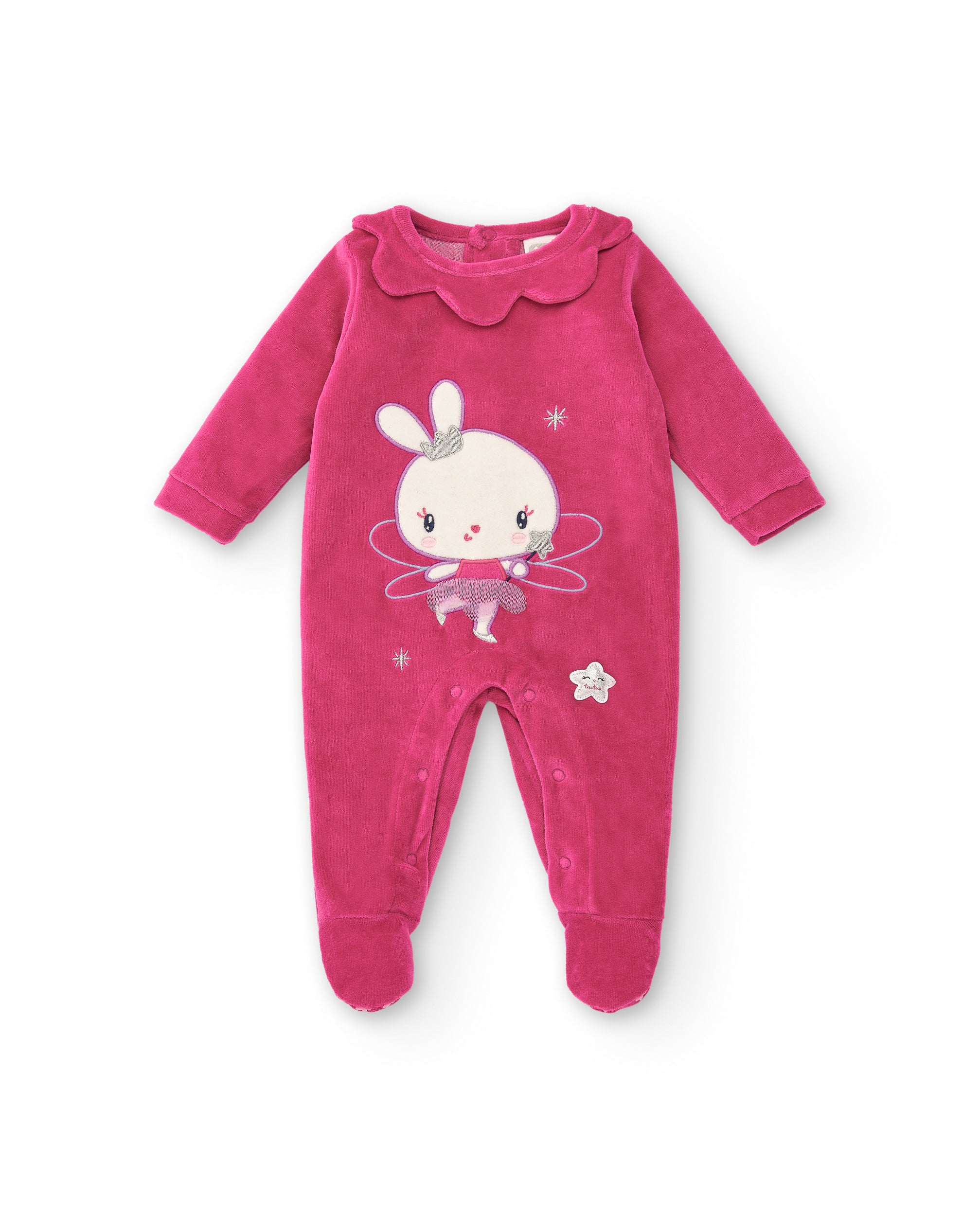Pelele para niña en fucsia con diseño de conejita bailarina