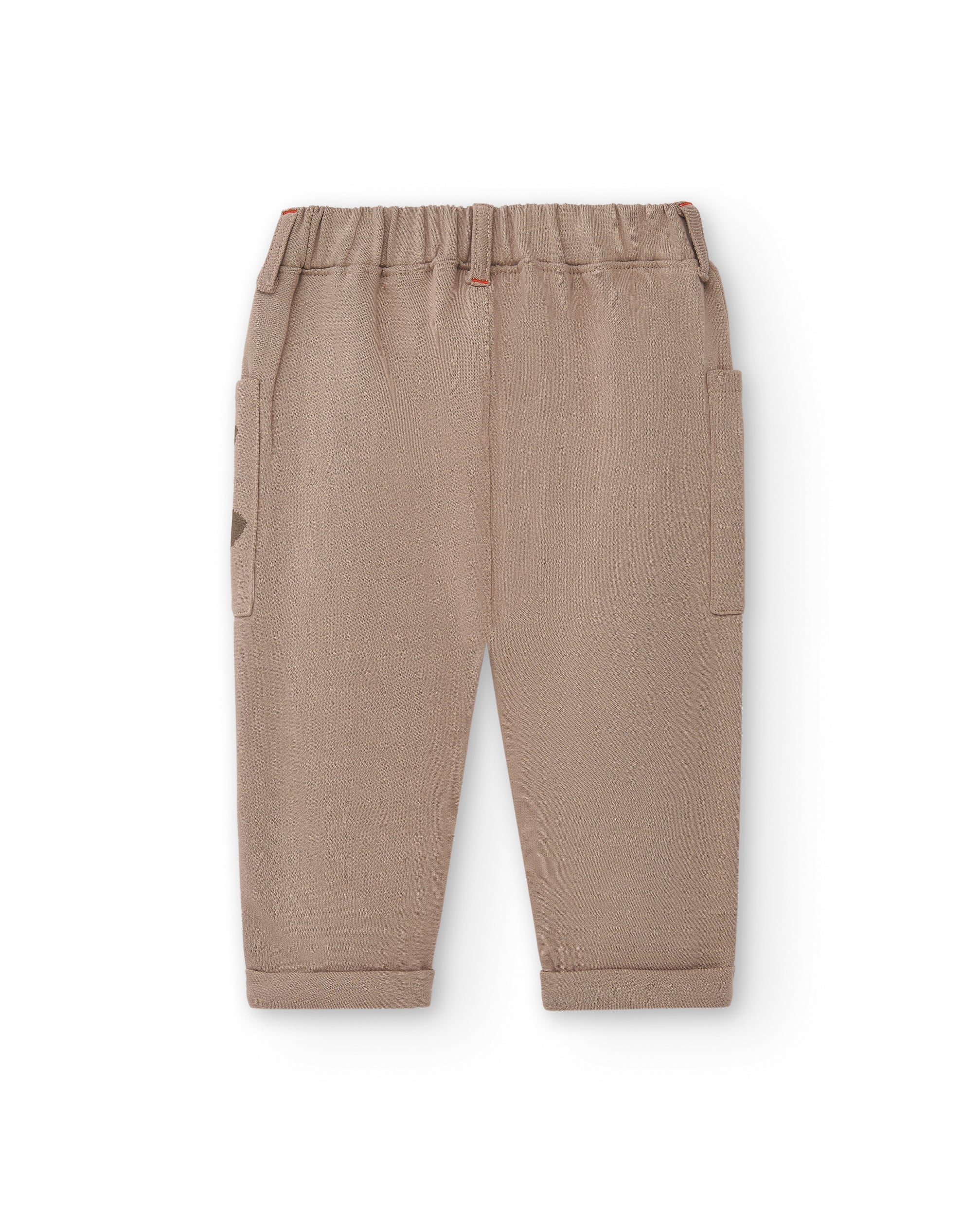 Pantalón cargo para niño en beige con estampado de rayo