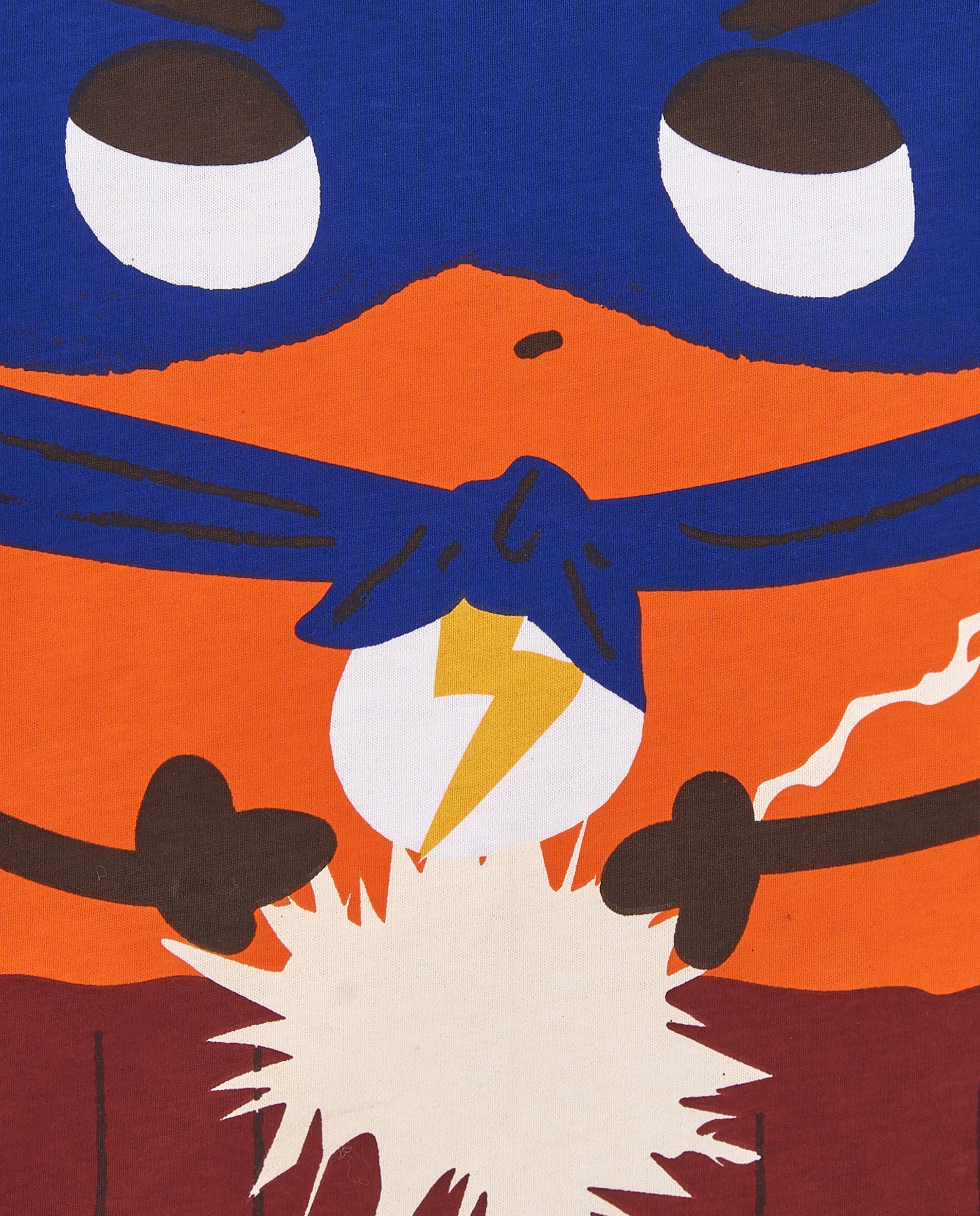 Camiseta de manga larga para niño en naranja con estampado de