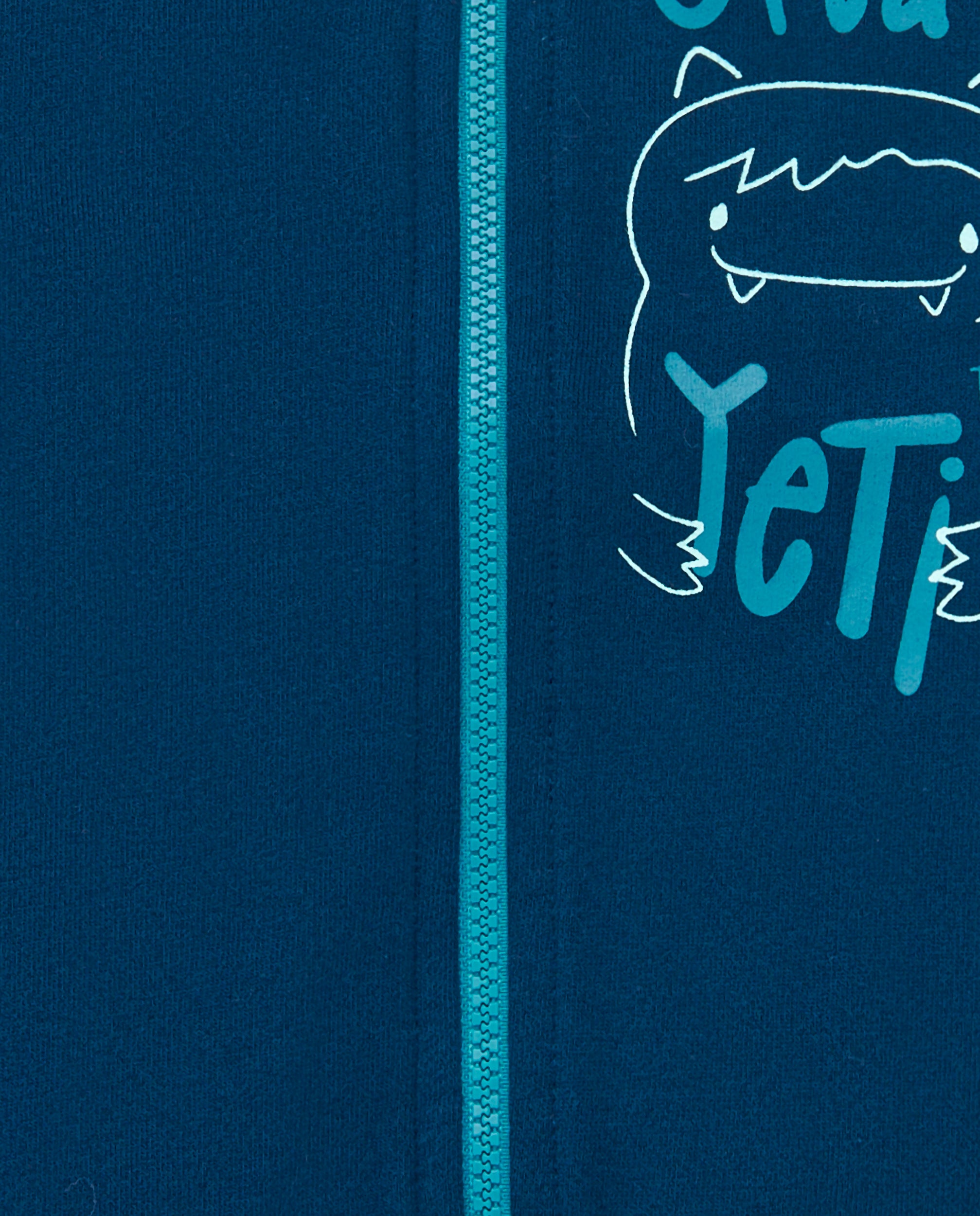 Chaqueta azul marino con estampado de Yeti para niño de la