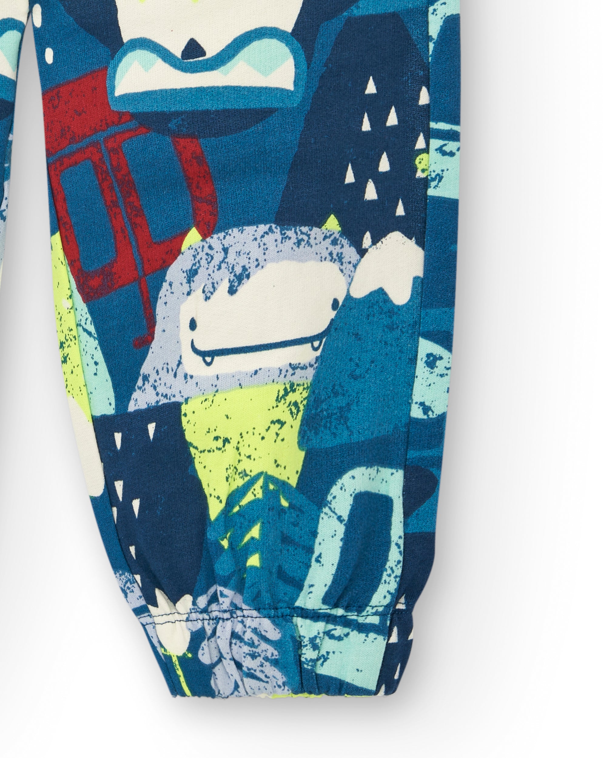 Pantalón estampado de montaña y animales para niño de la