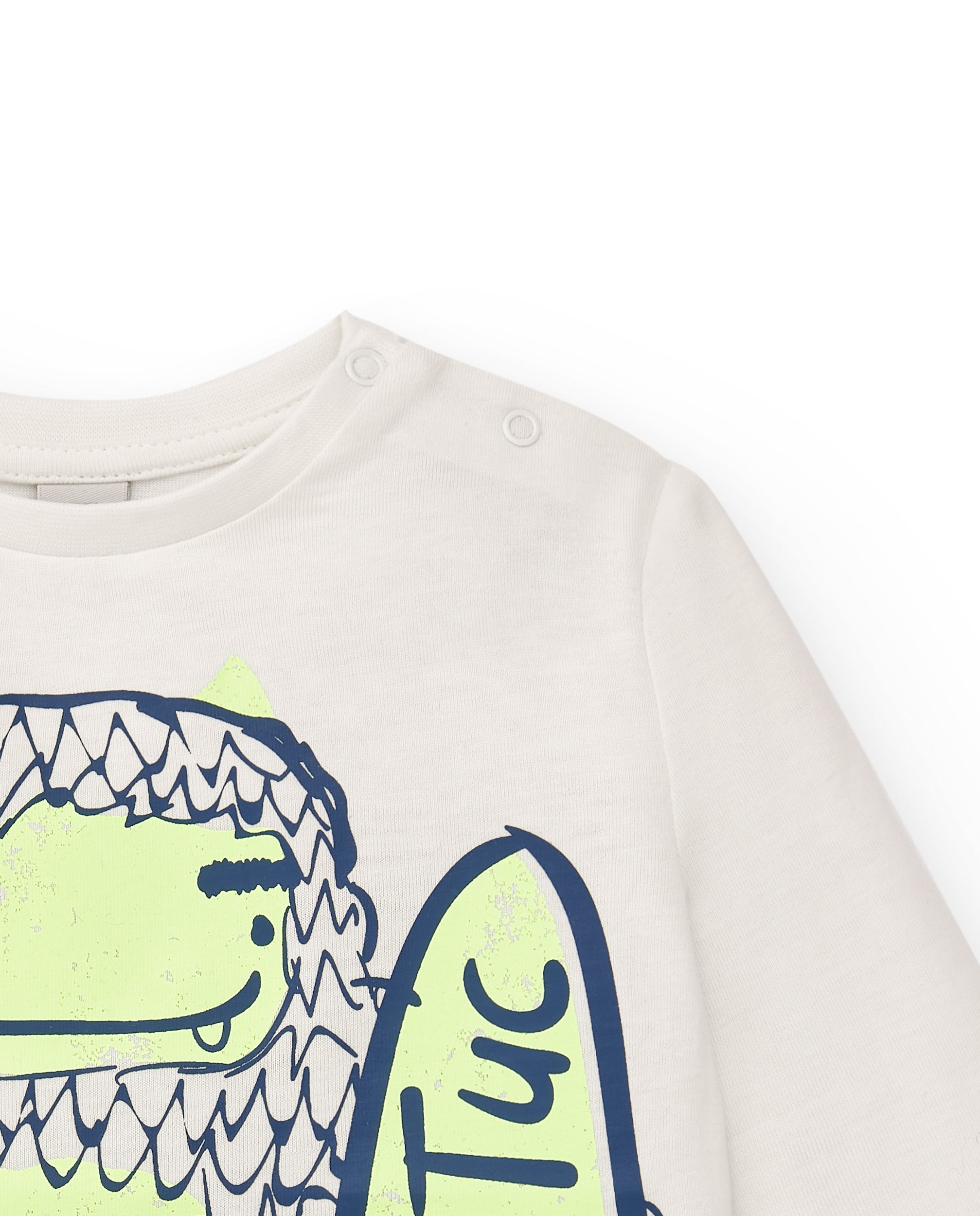 Camiseta de manga larga con estampado de Yeti y tabla de surf