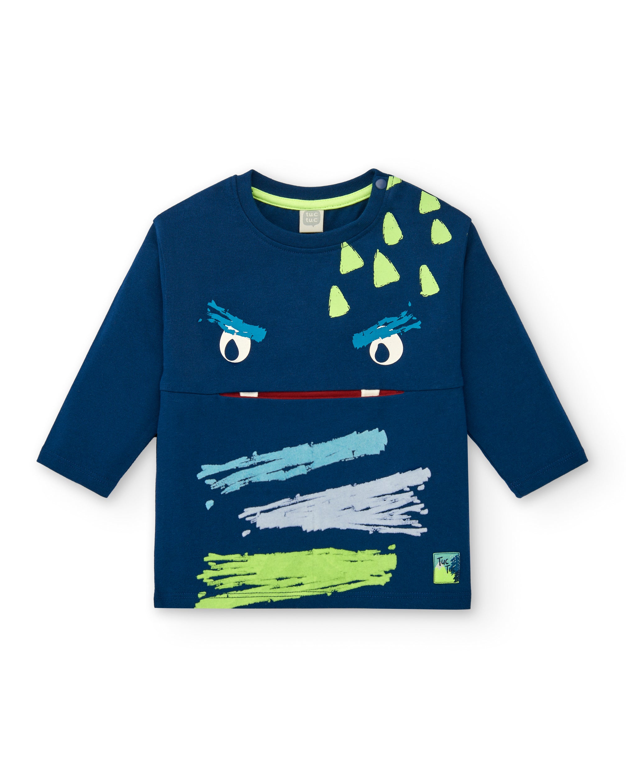 Camiseta de manga larga con diseño de monstruo para niño de la