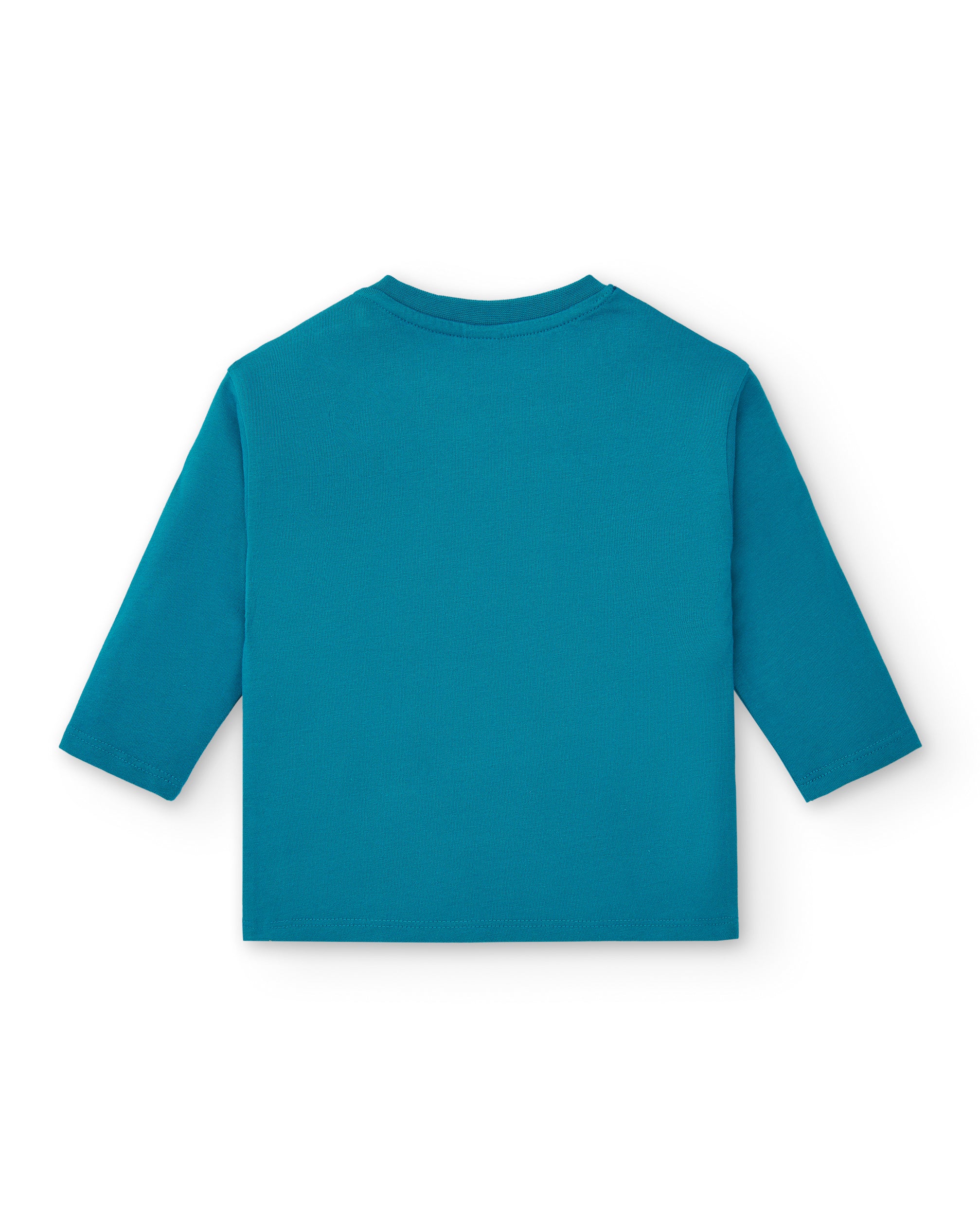 Camiseta de manga larga con estampado de pingüino snowboarder