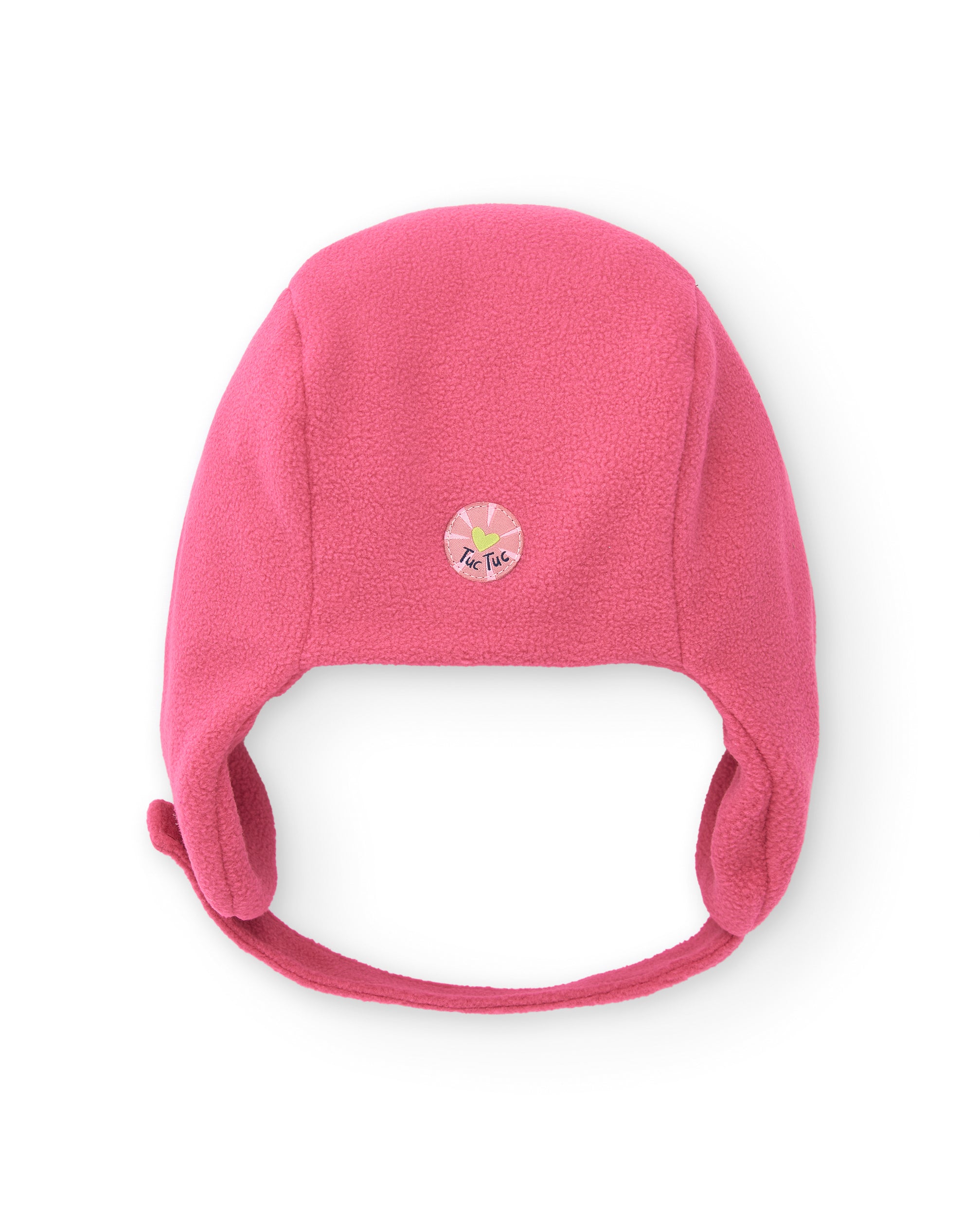 Gorro rosa con diseño de pajarito para niña de la colección