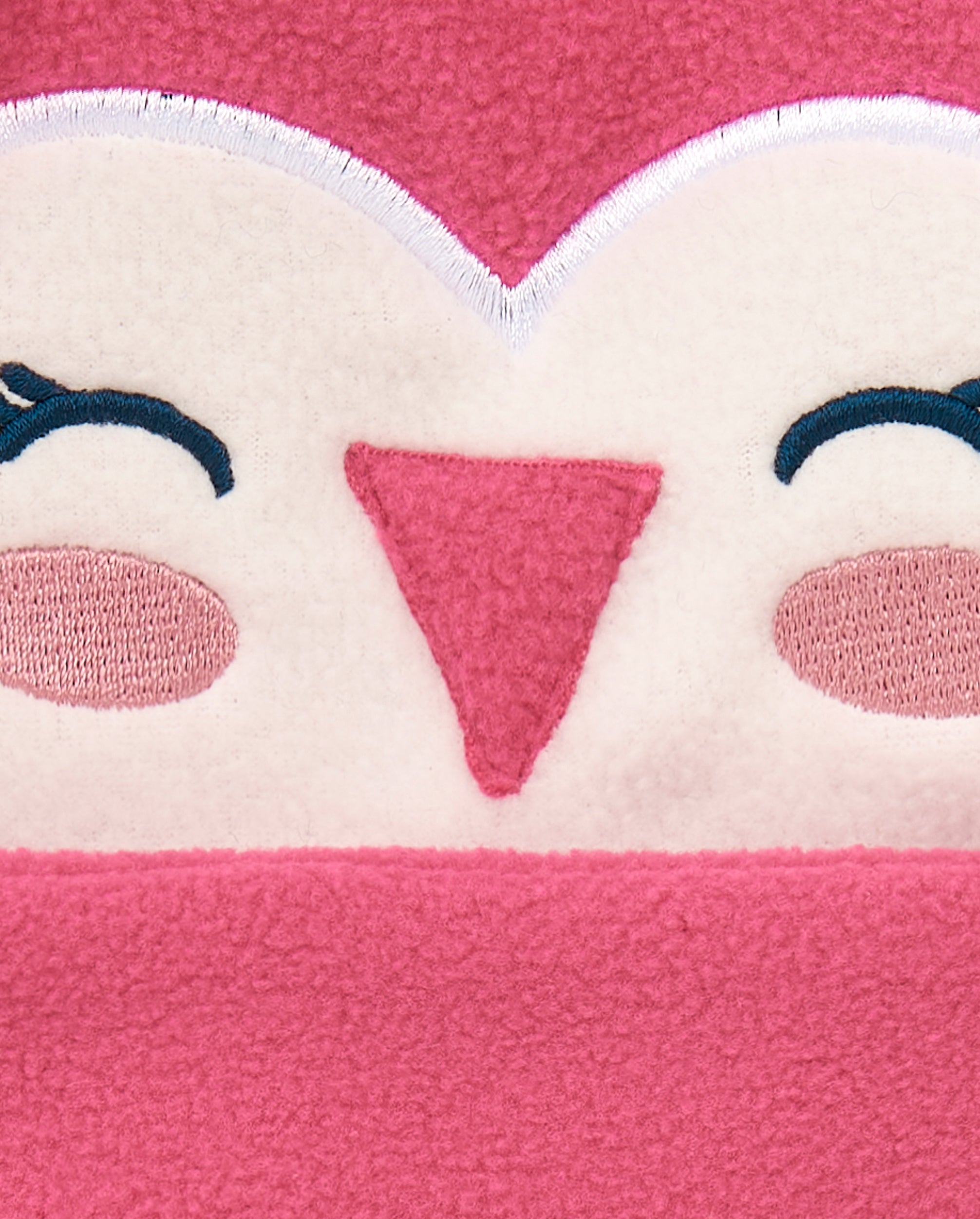 Gorro rosa con diseño de pajarito para niña de la colección