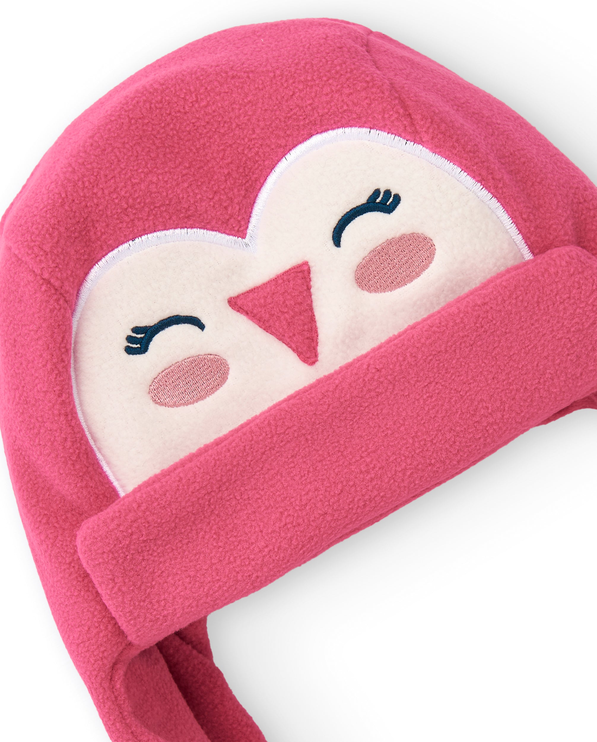 Gorro rosa con diseño de pajarito para niña de la colección