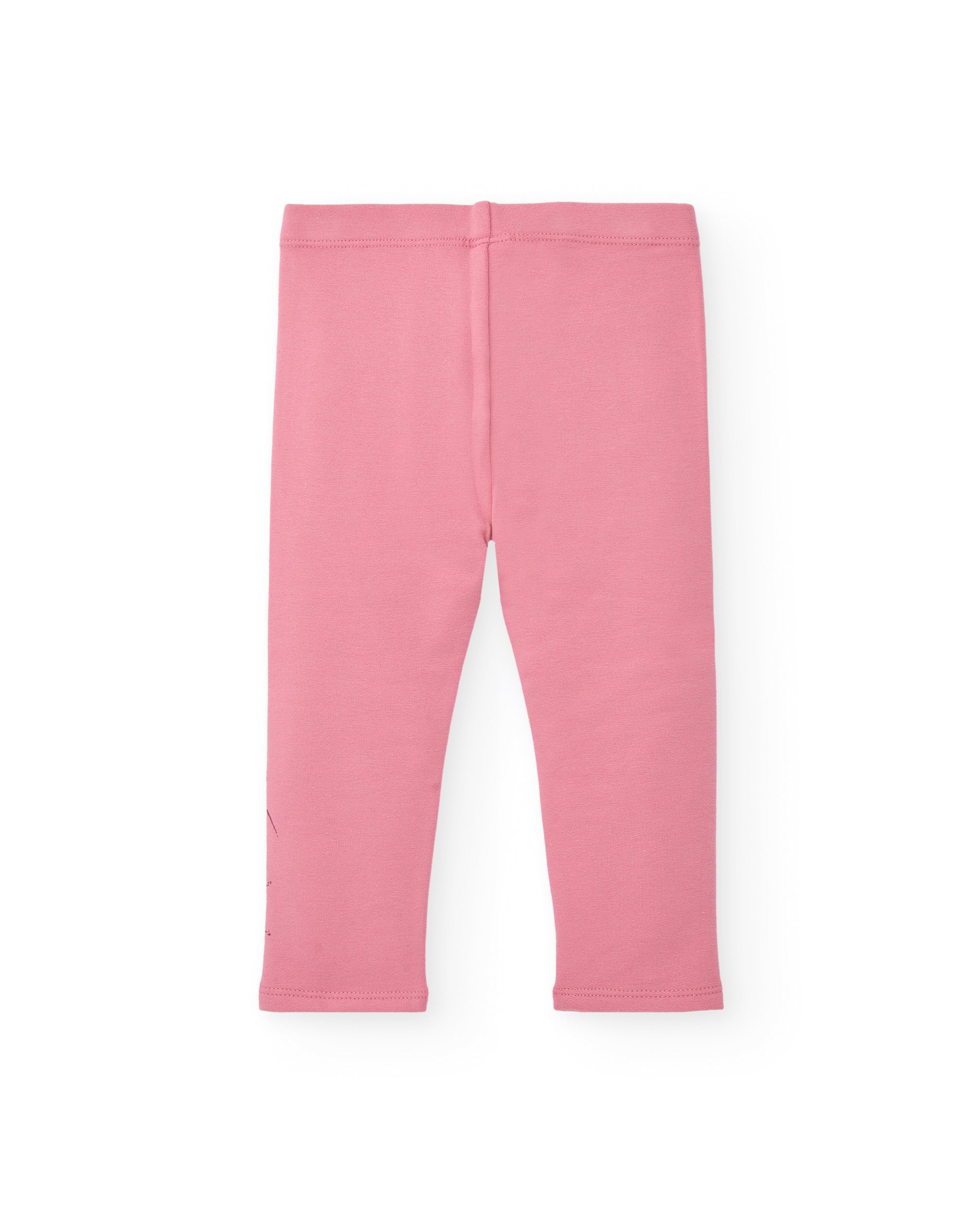 Leggings rosa con estampado de pajarito para niña de la