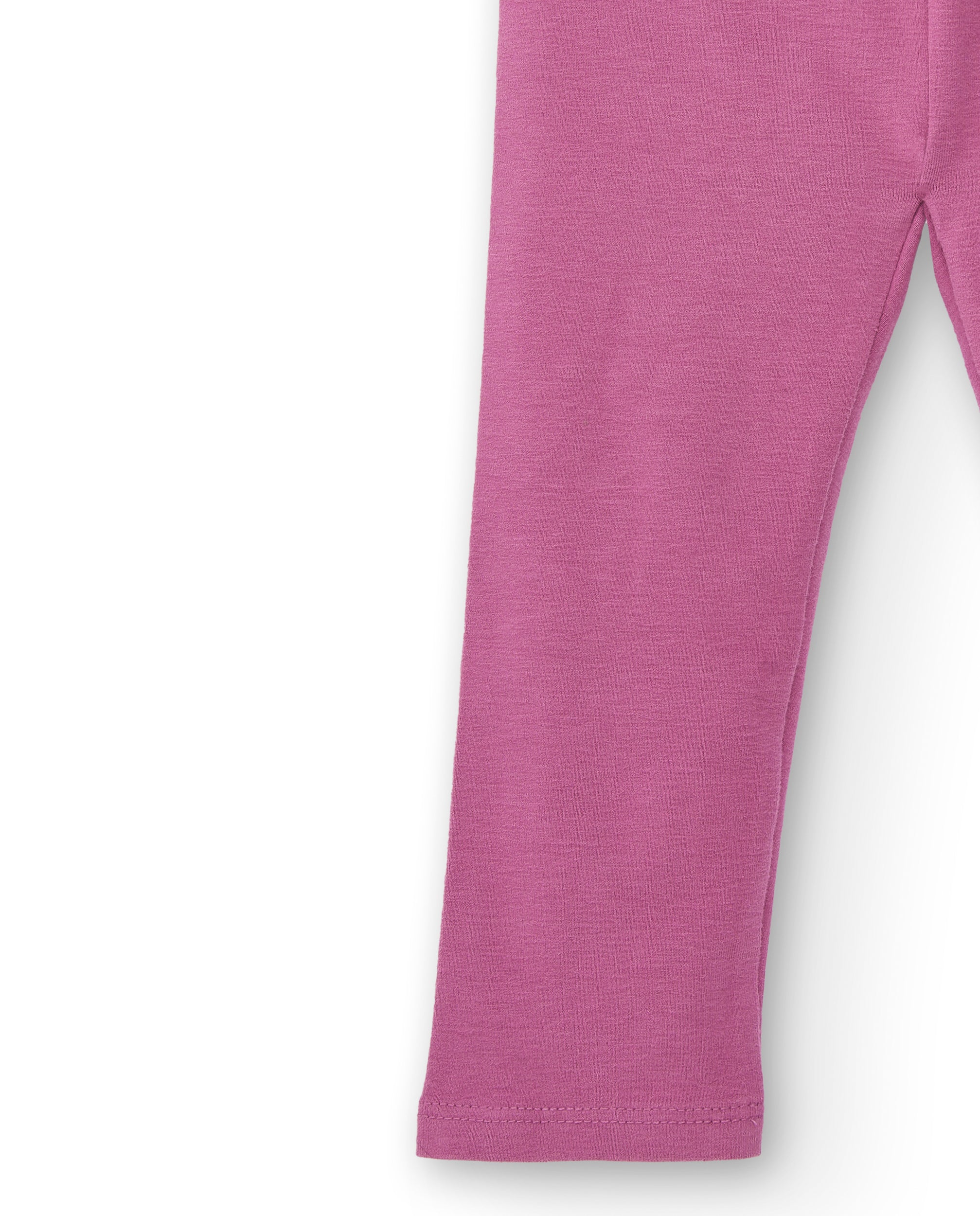 Leggings rosa con detalle de copo de nieve y corazones para