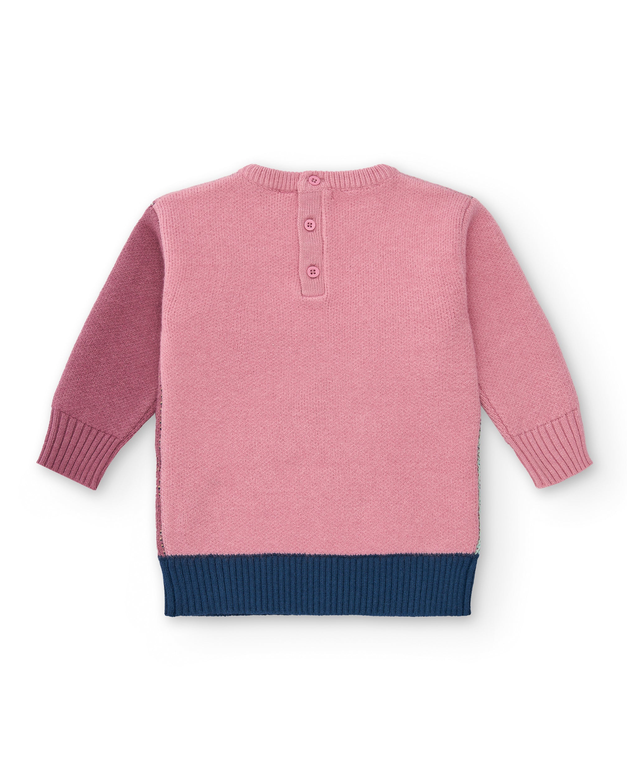 Vestido rosa con diseño de montañas para niña de la colección