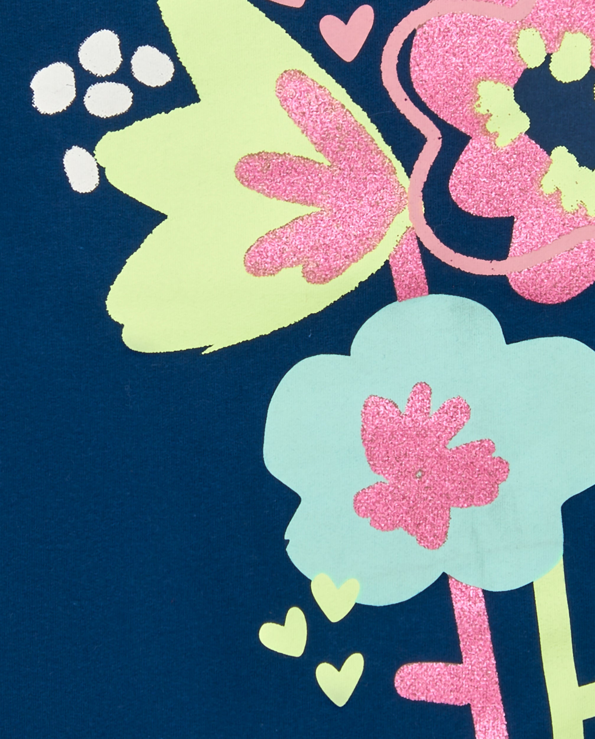 Vestido azul con diseño de flores brillantes para niña de la