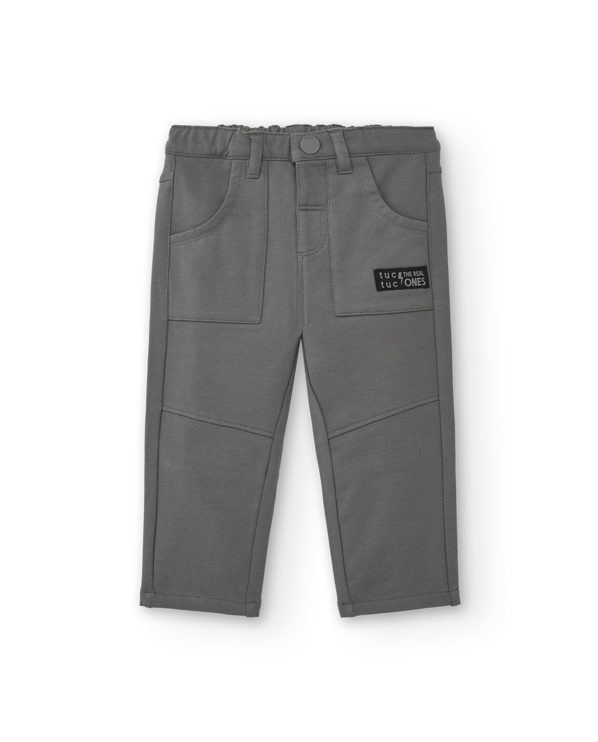 Pantalones para niño en color gris con detalle de bolsillo