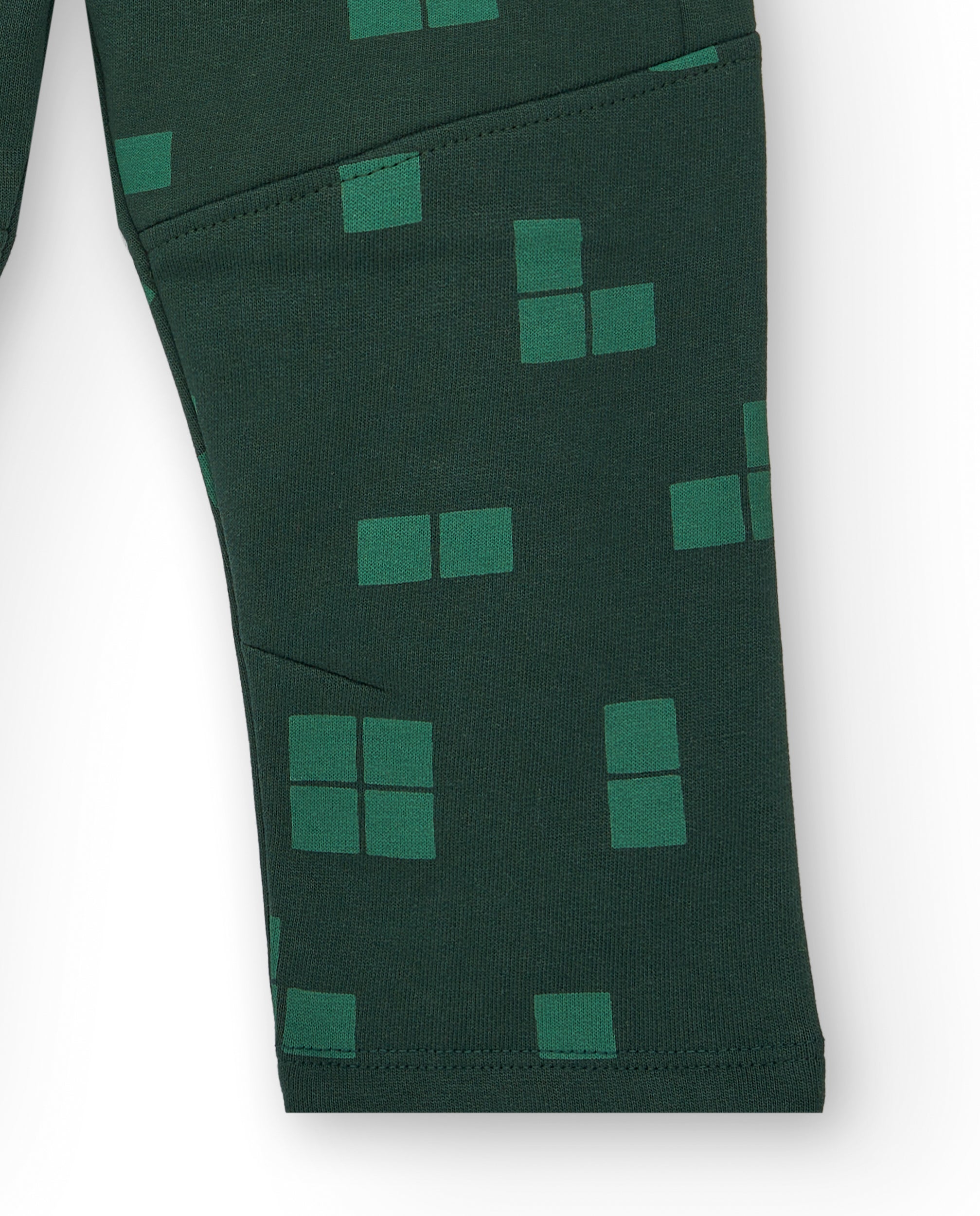 Pantalones para niño con estampado de píxeles en tonos verdes
