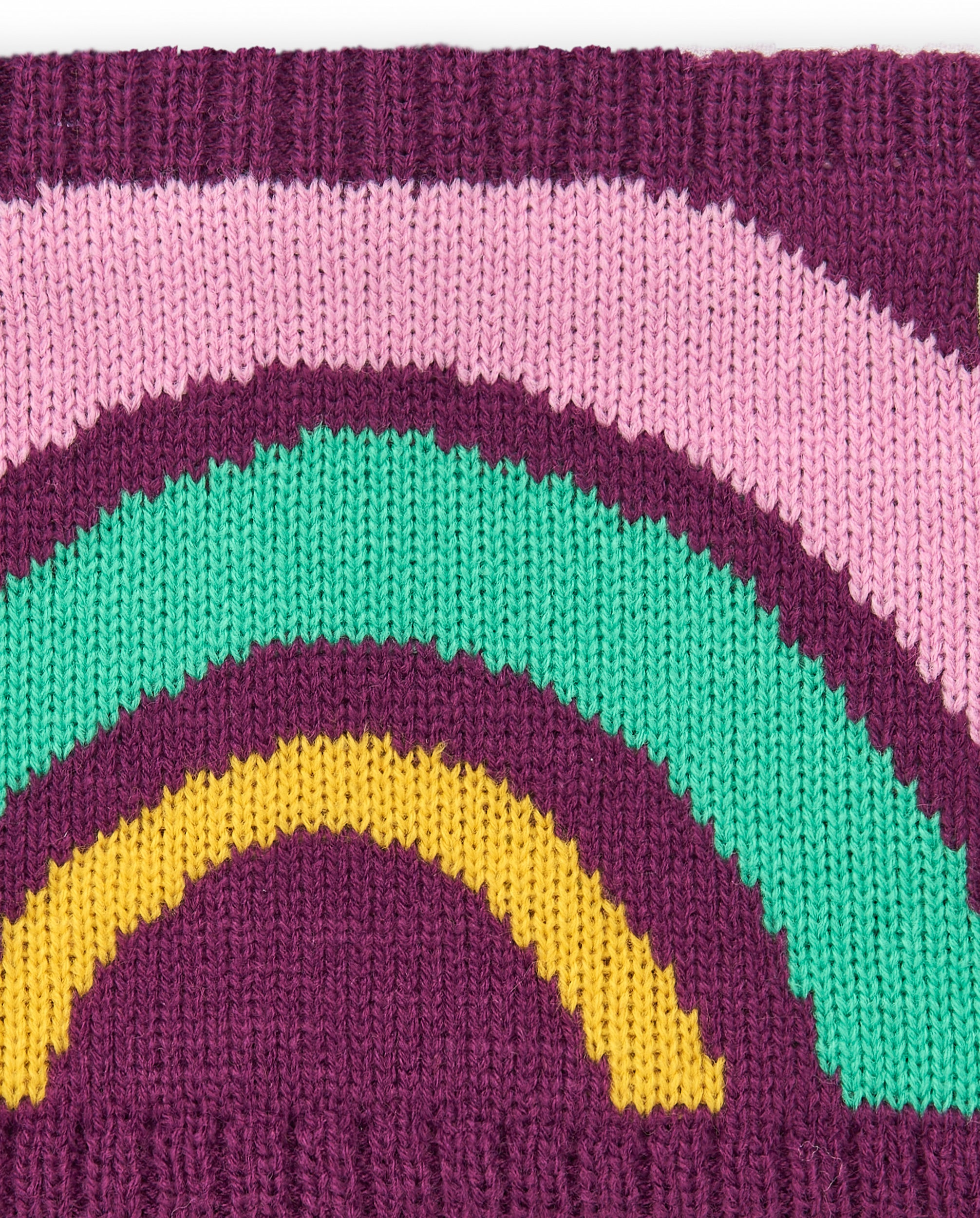 Bandana para niña en fucsia con diseño de arcoíris y estrellas