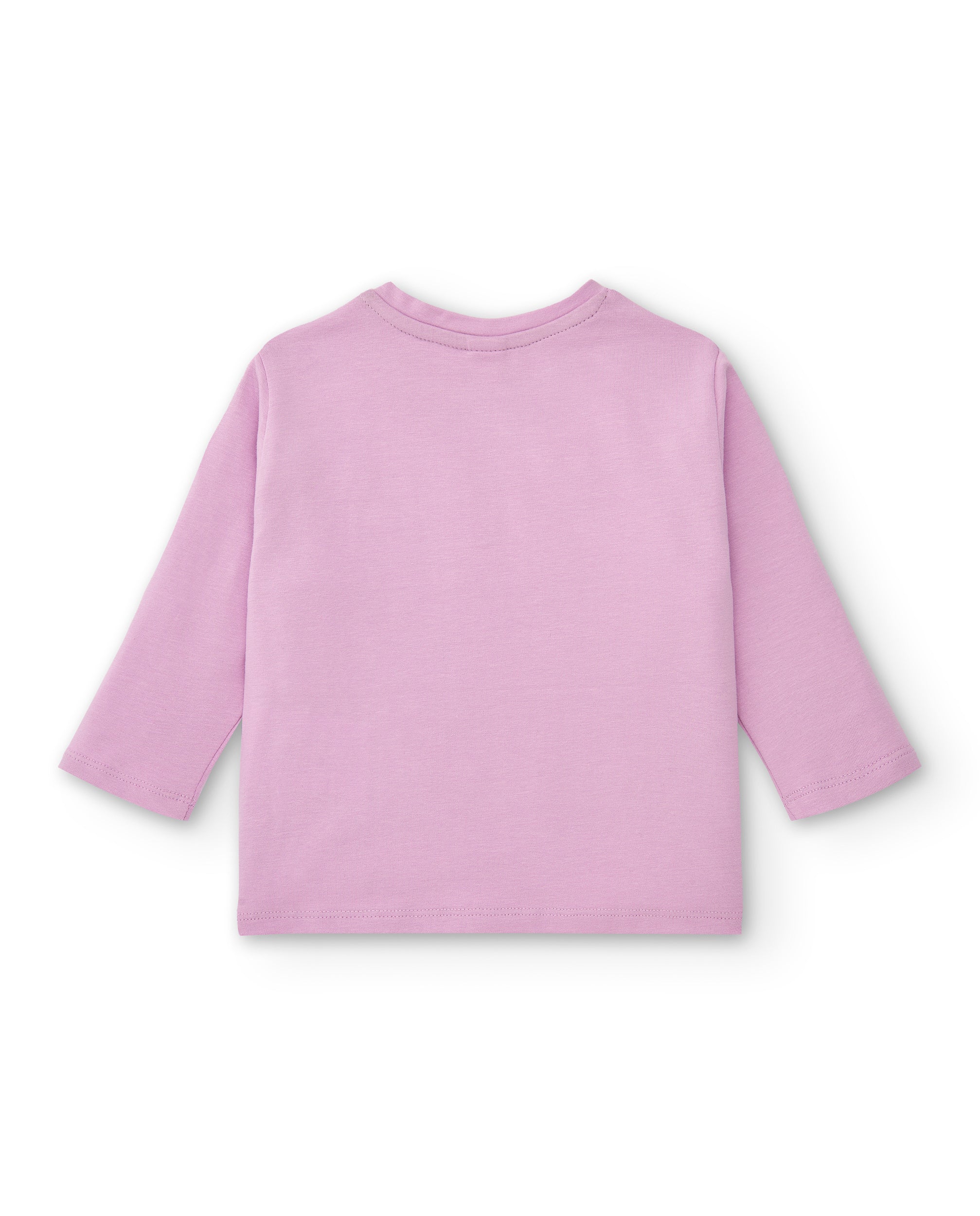 Camiseta manga larga rosa con corazones para niña colección