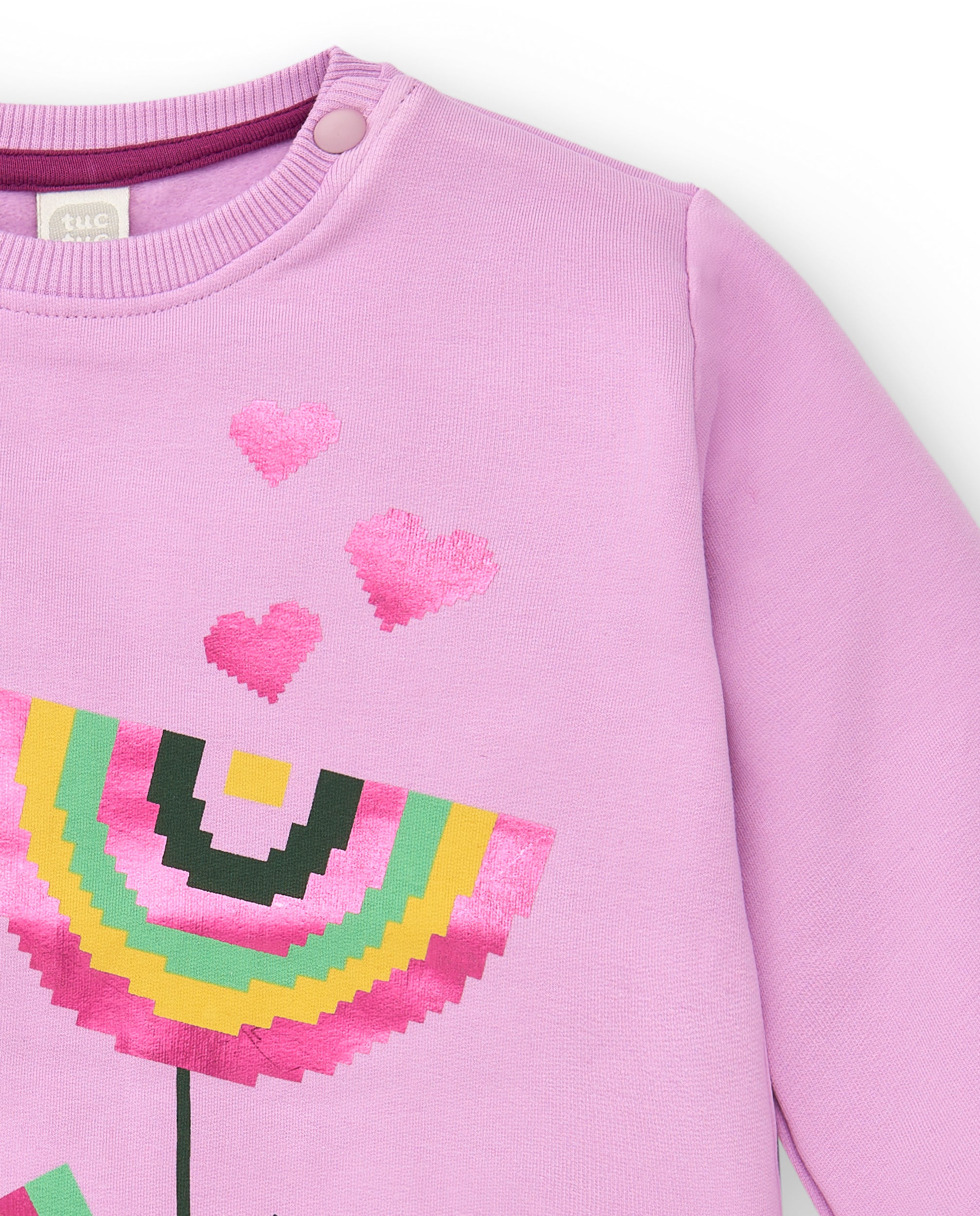 Sudadera rosa con estampado floral para niña colección Cyber