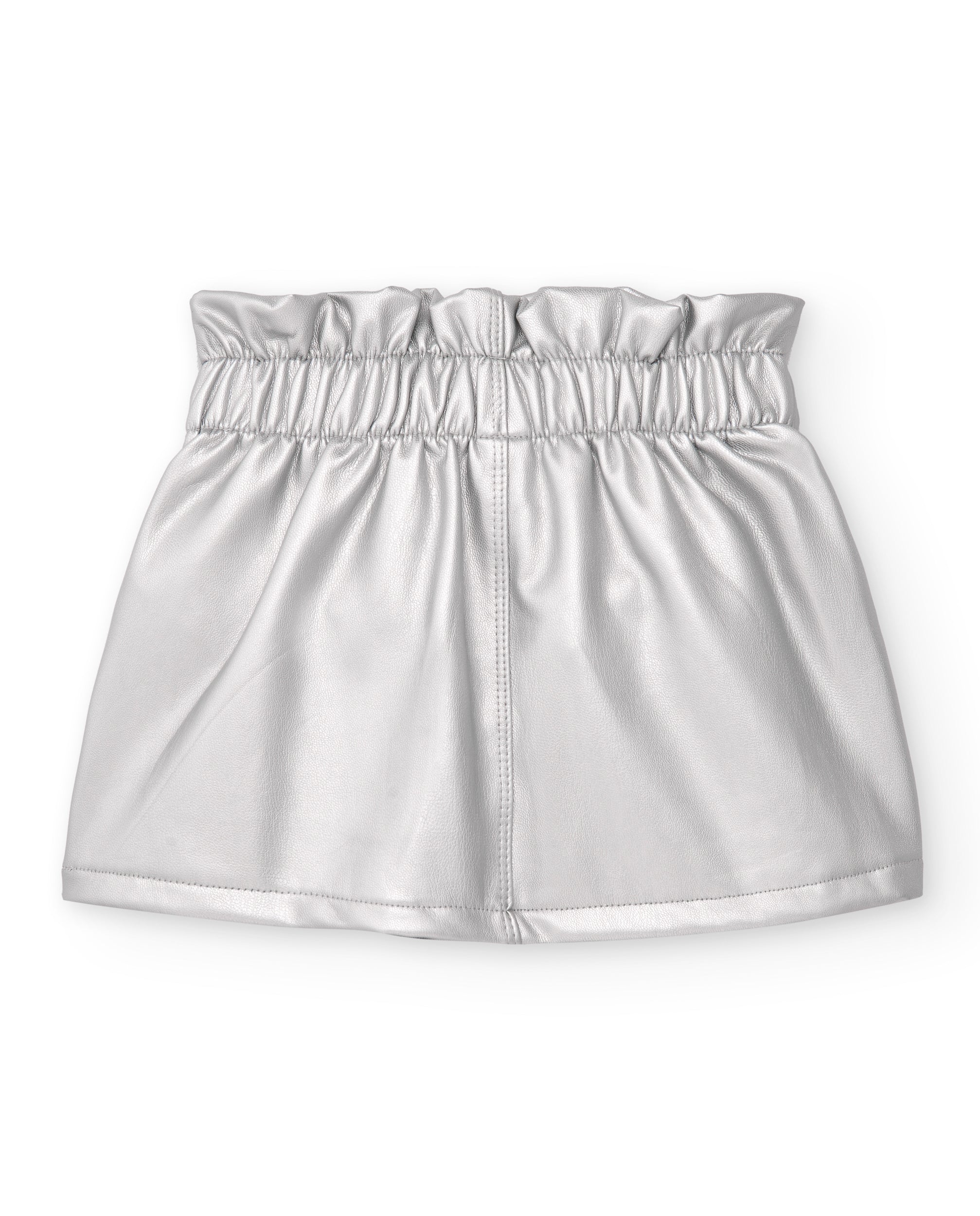 Falda para niña en color plata con estampado de estrellas