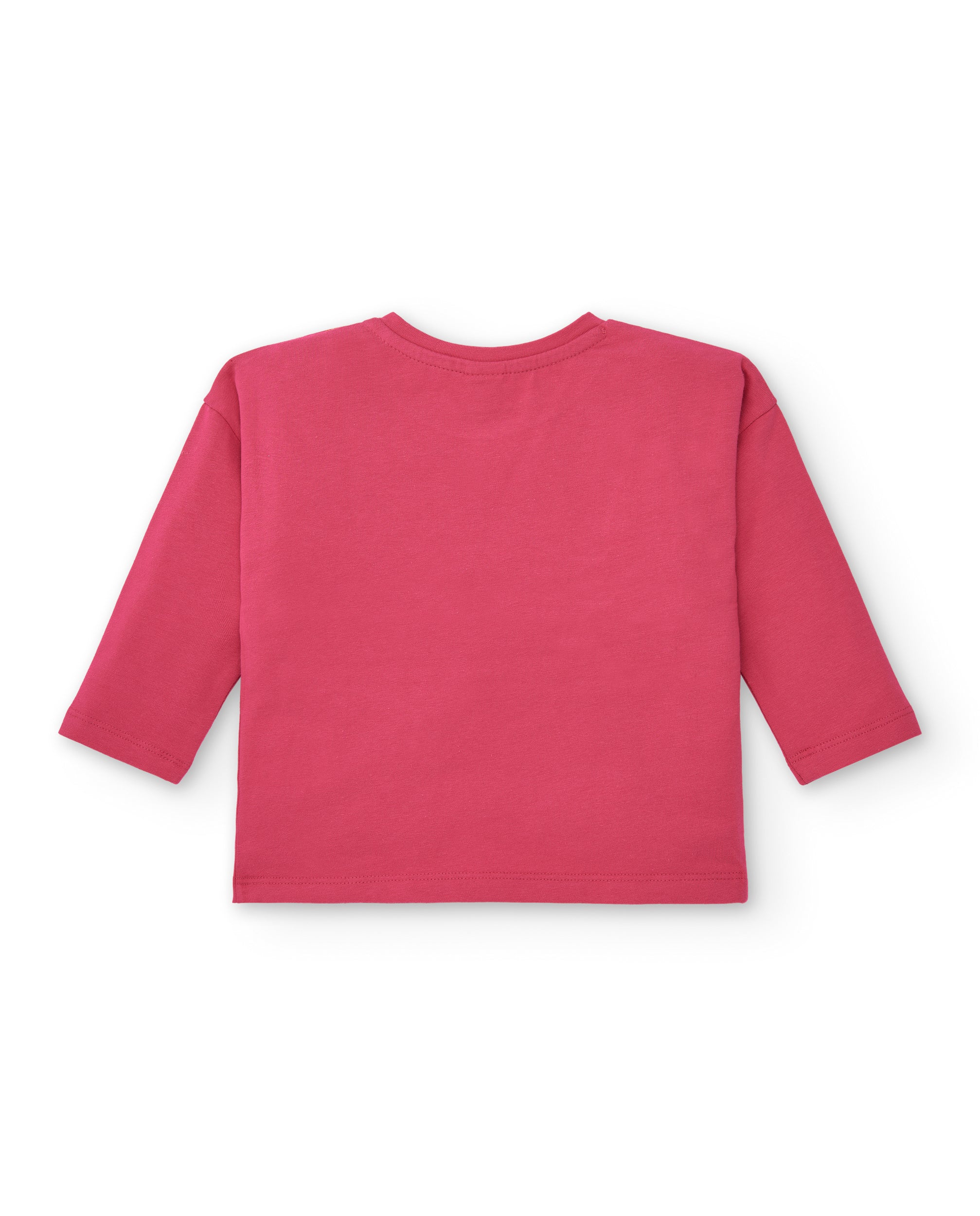 Camiseta para niña en color fucsia con detalles brillantes