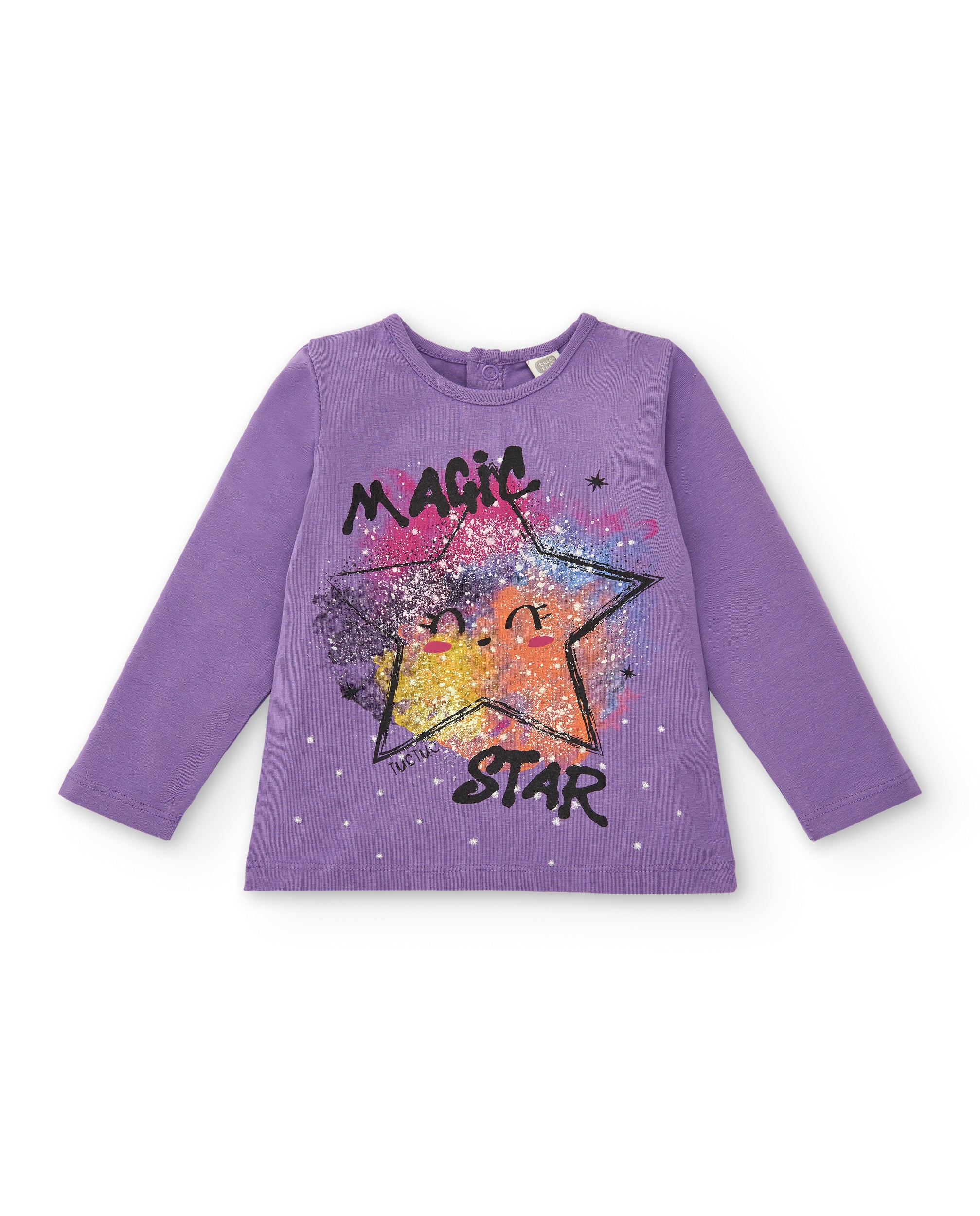 Camiseta para niña en color lila con diseño de estrella mágica