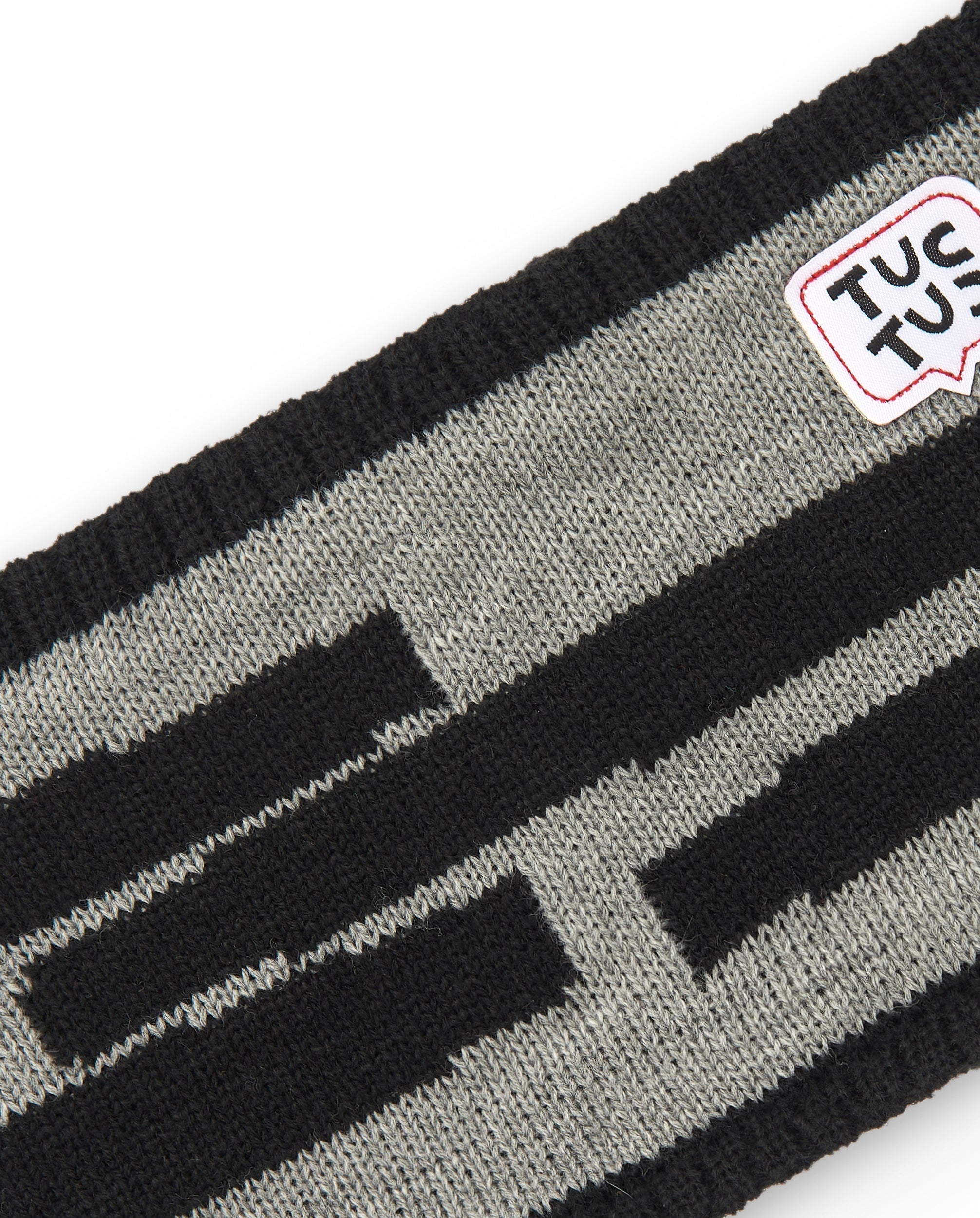 Bufanda niño en gris con diseño a rayas colección Cartoon