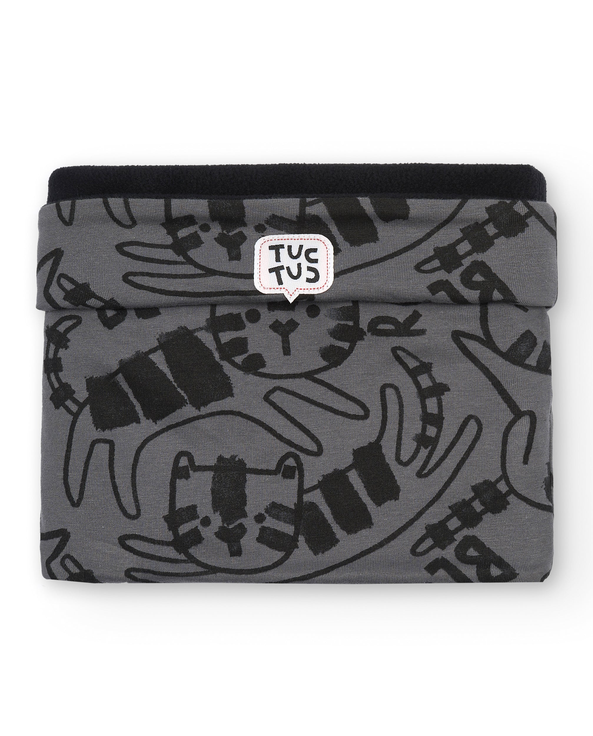 Bandana niño en gris con estampado de tigres colección Cartoon