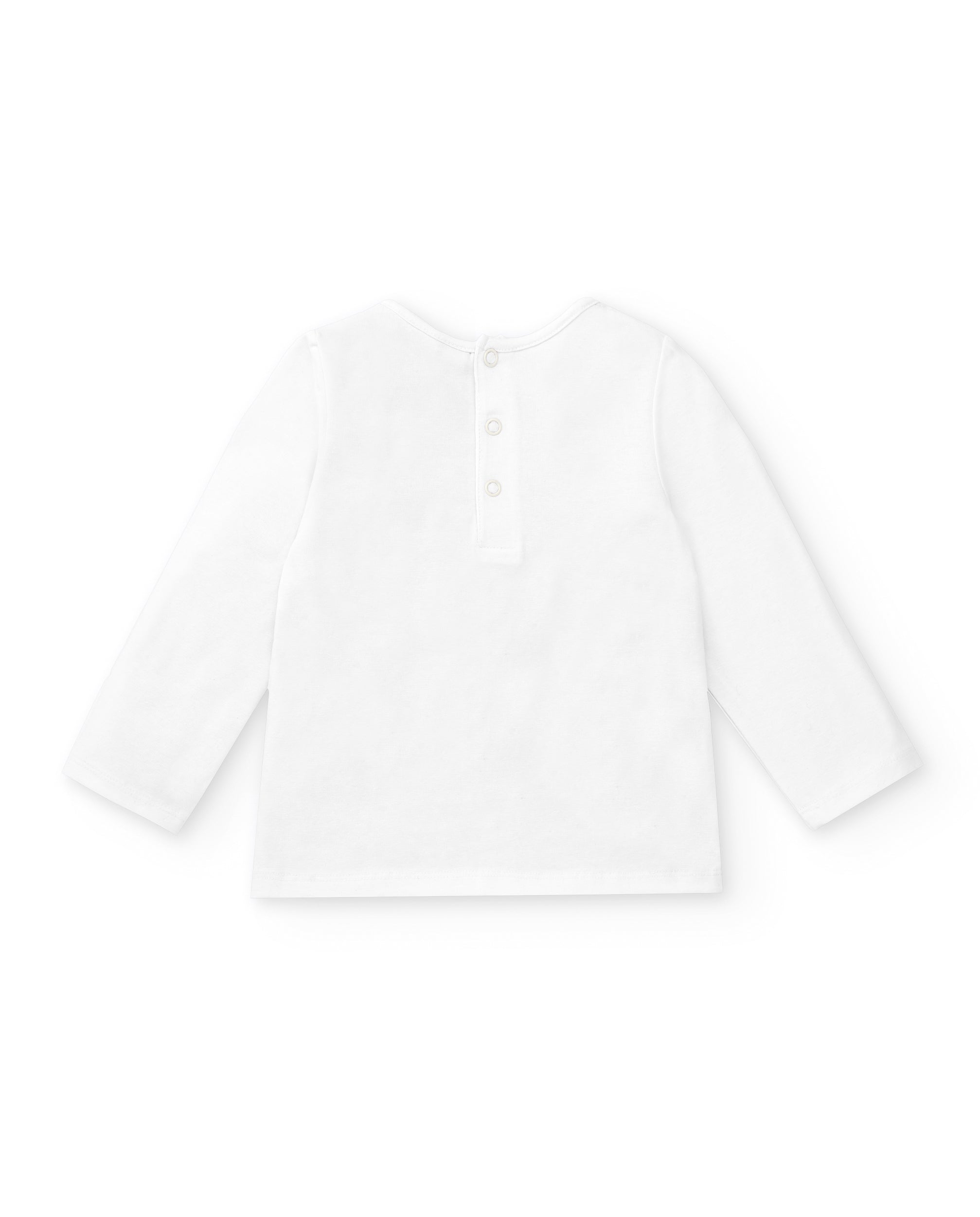 Camiseta blanca con estampado de leopardo y cabina telefónica