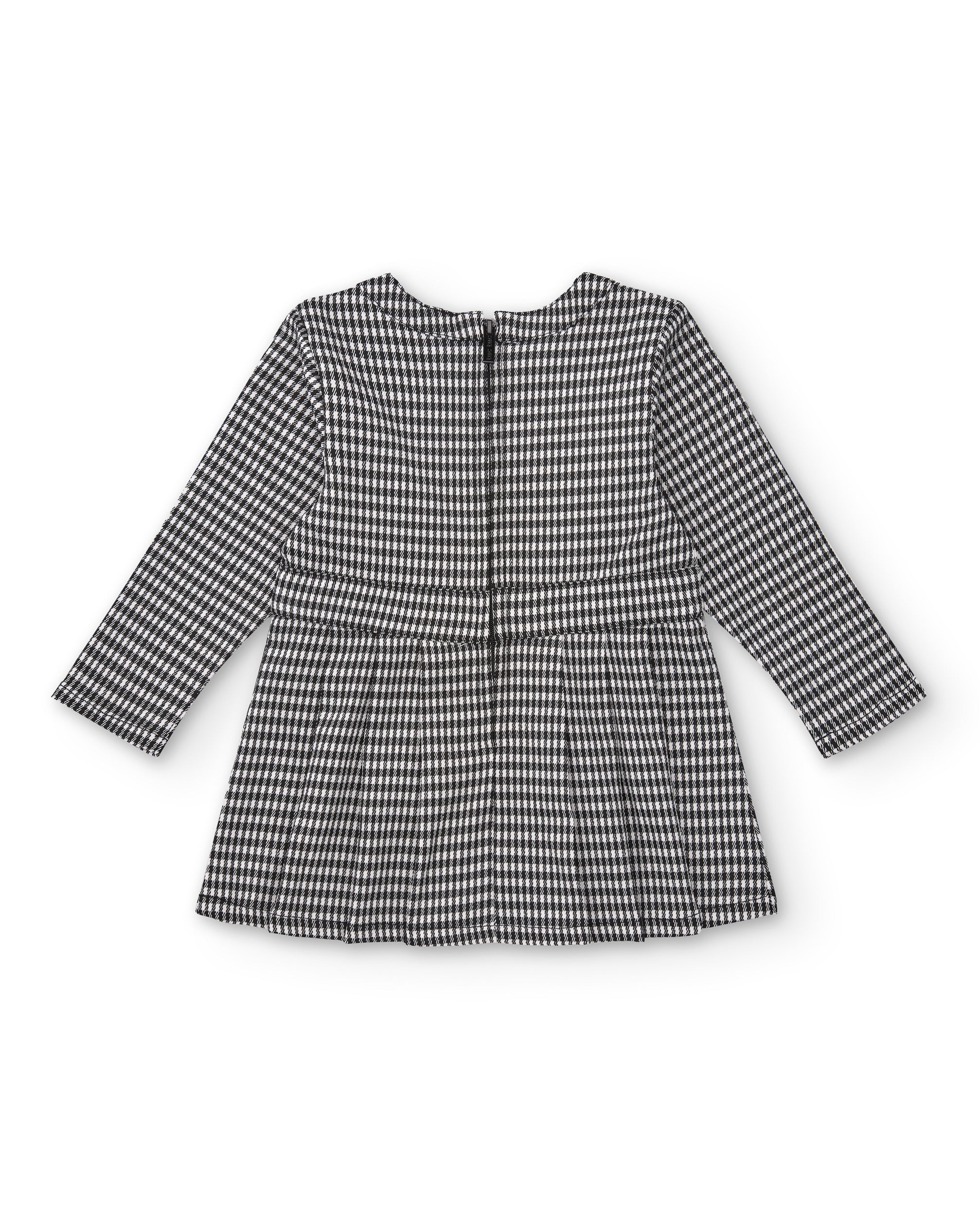 Vestido de cuadros vichy con estampado de corazones y cinturón