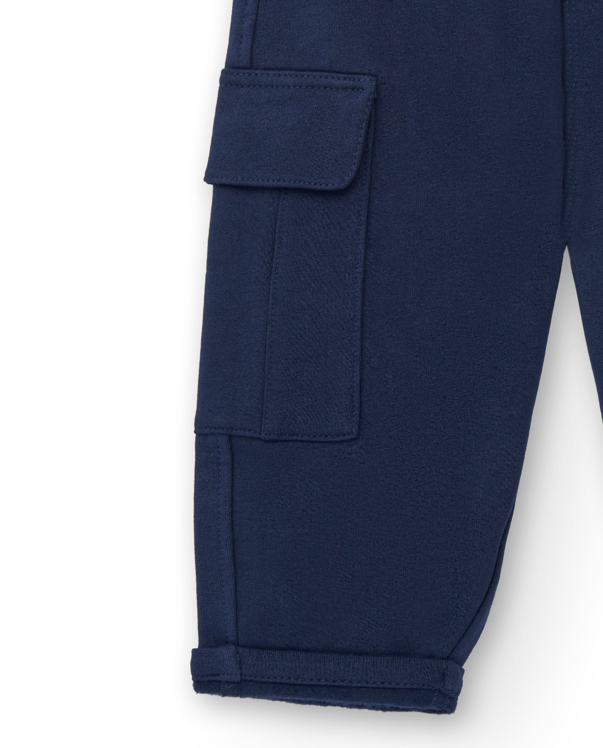 Pantalón jogger niño en azul marino con bolsillos cargo