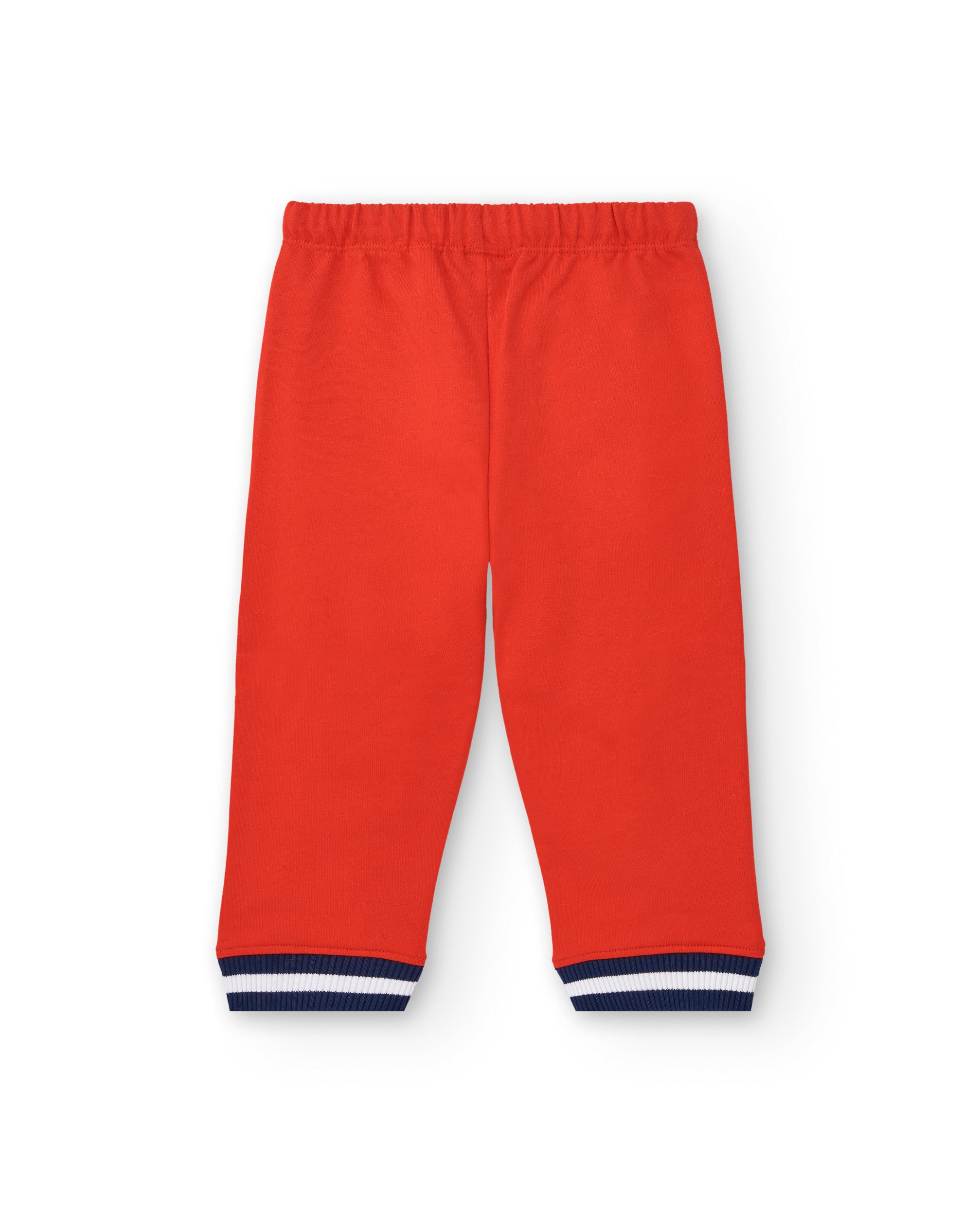 Pantalón jogger niño en rojo con detalle de calculadora