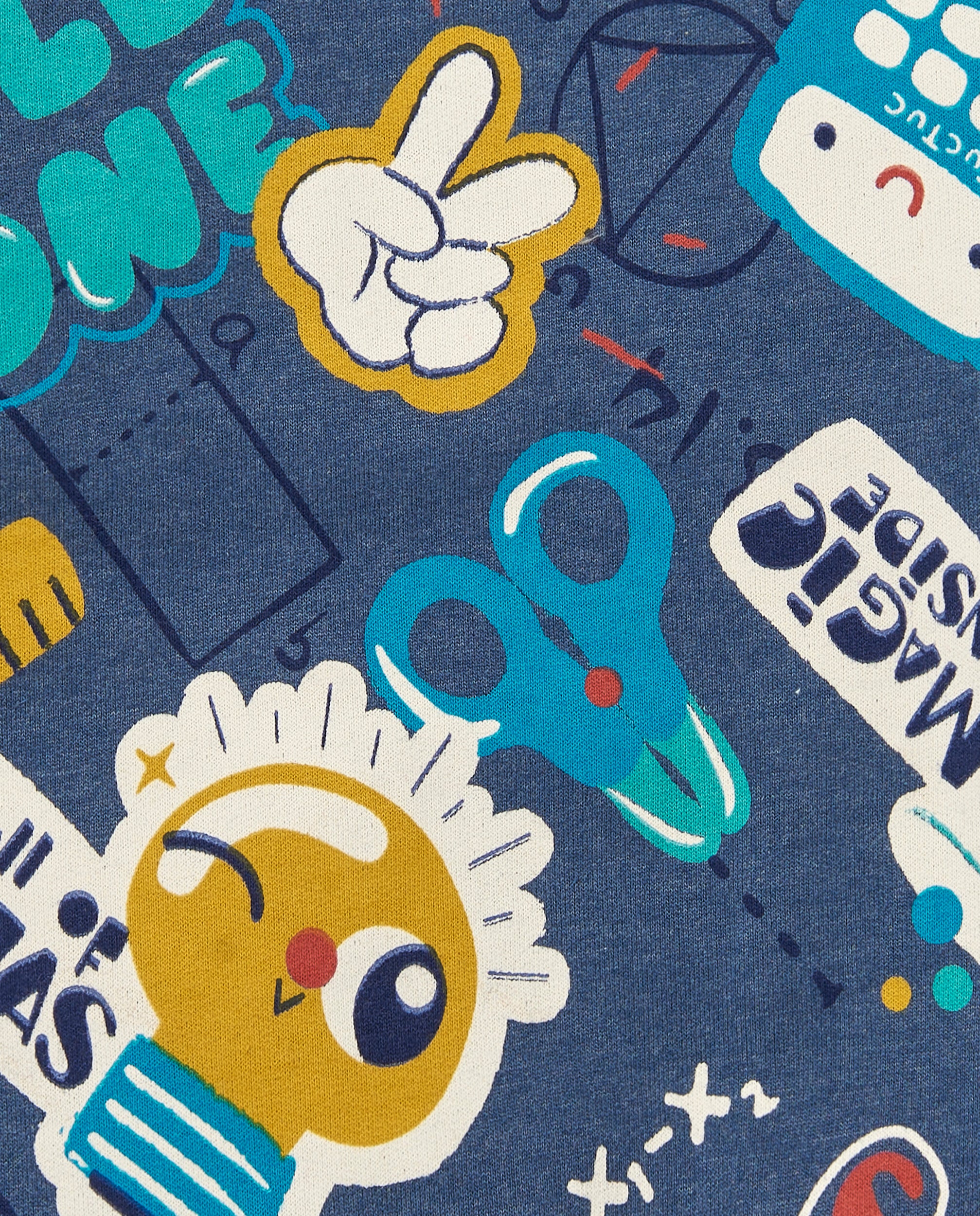 Sudadera niño en azul con estampado completo de temática