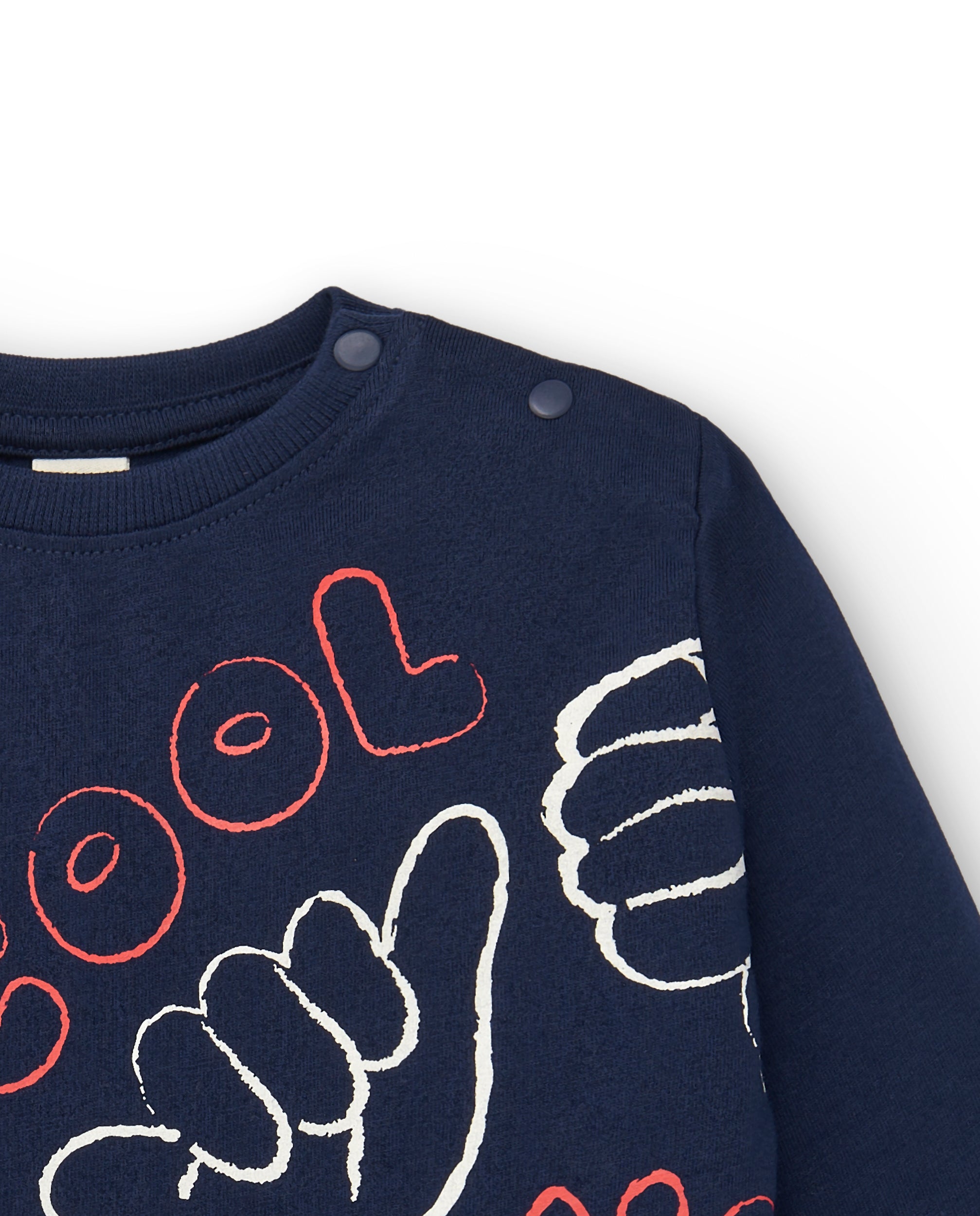 Camiseta niño en azul marino con estampado "Super Cool"