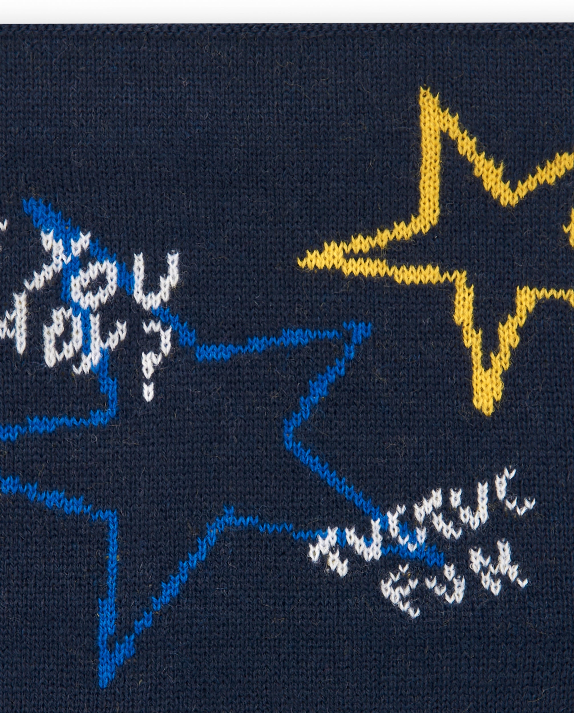 Bandana tricot niño en azul marino con estrellas colección