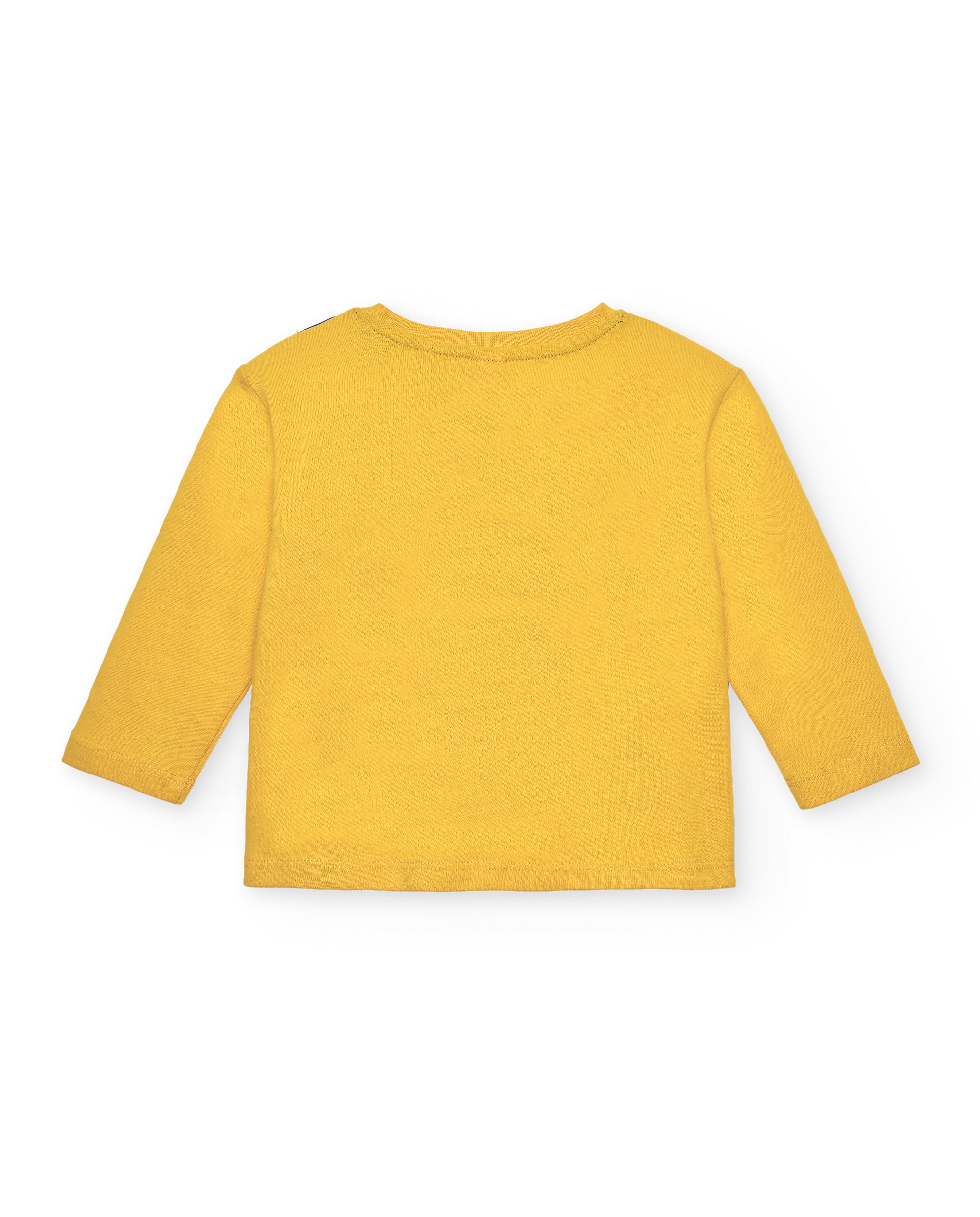 Camiseta punto niño en amarillo con estampado de personaje y