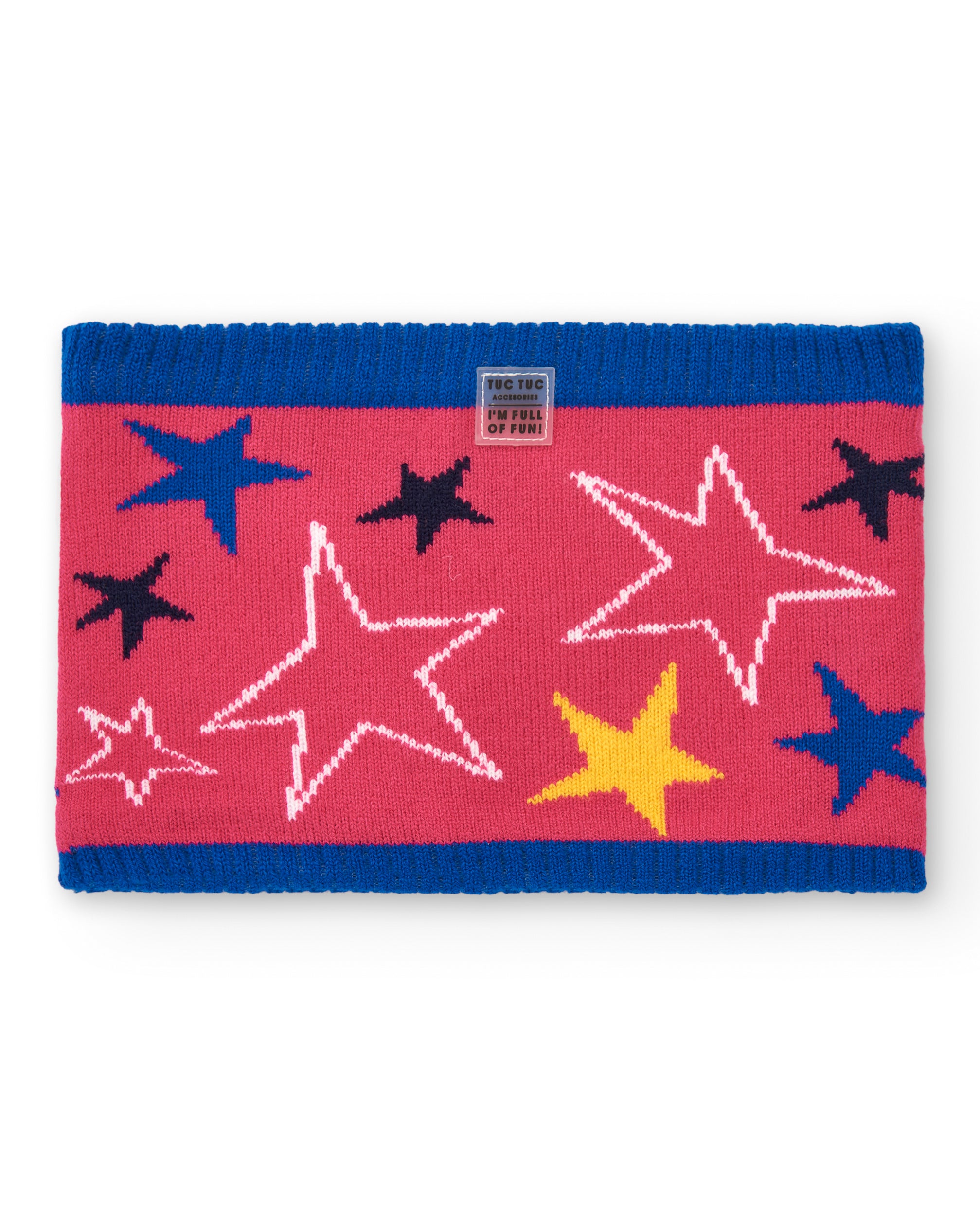 Bandana niña en rosa con estampado de estrellas colección