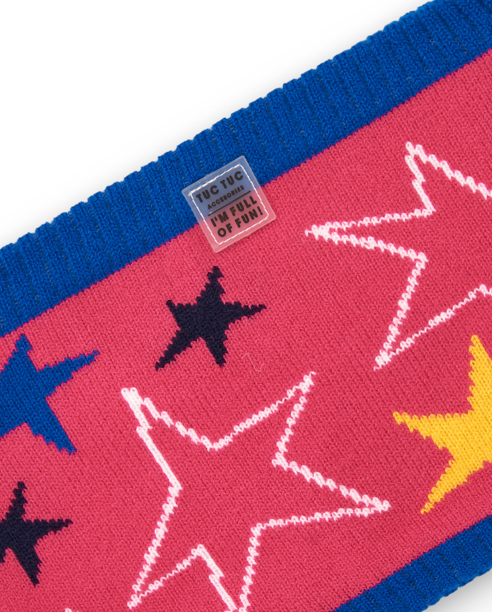 Bandana niña en rosa con estampado de estrellas colección