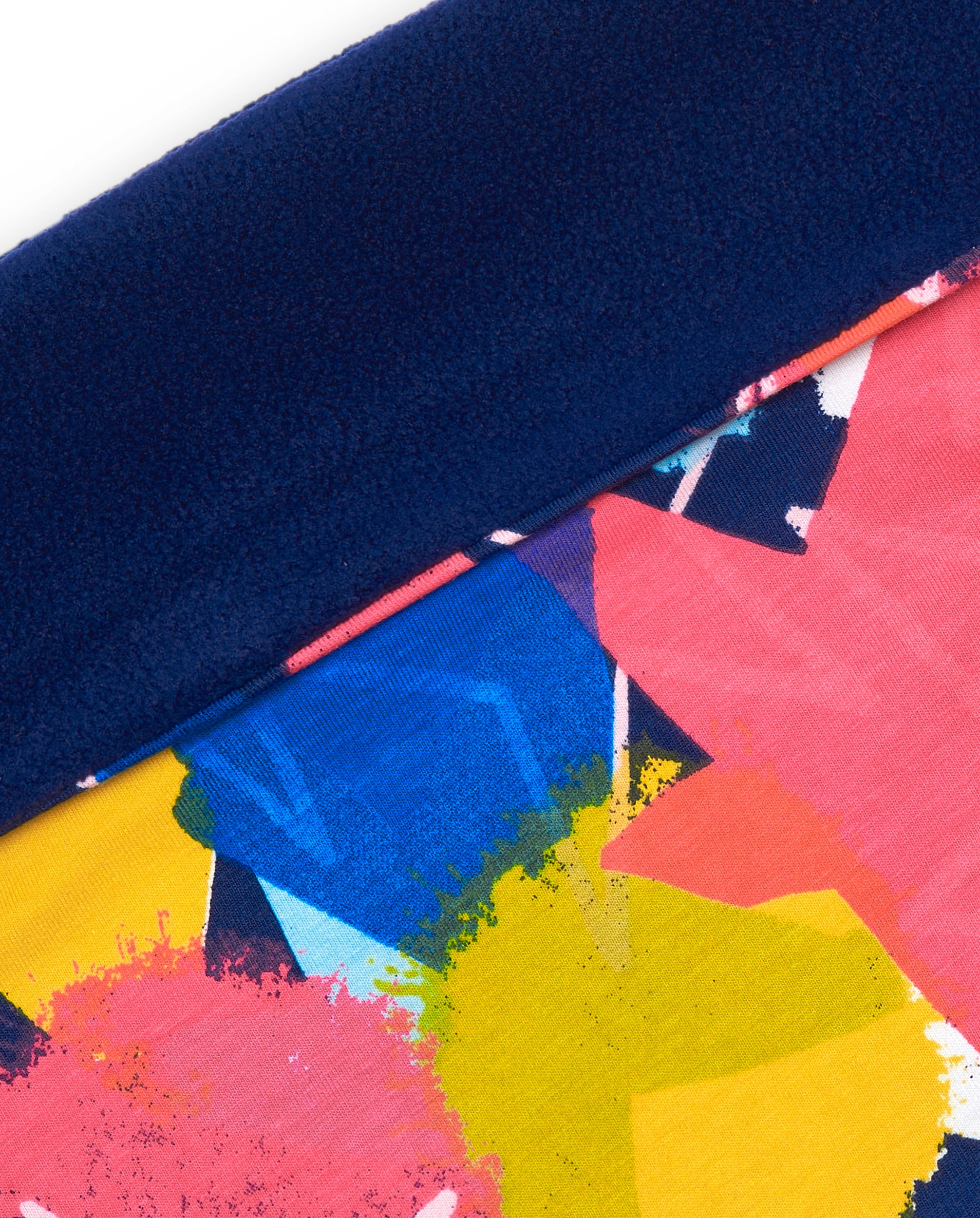 Bandana niña en azul con estampado multicolor de estrellas