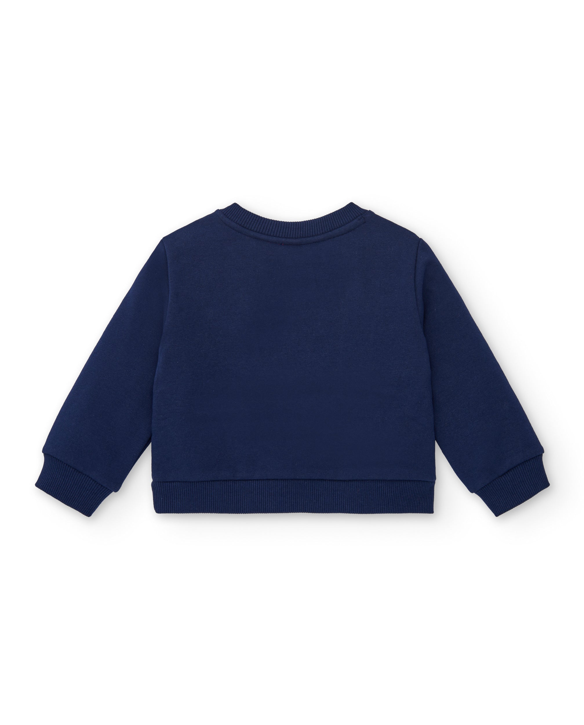 Sudadera niña en azul marino con estampado de estrellas
