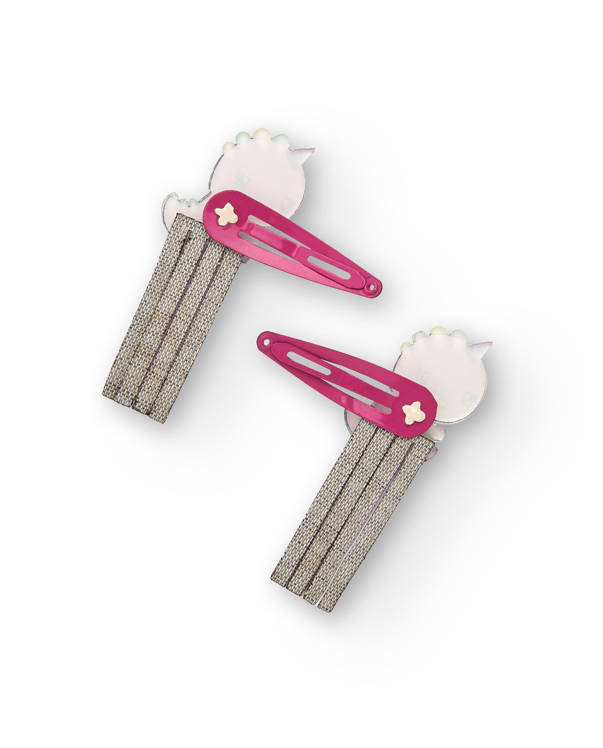 Clips para el cabello con diseño de dinosaurio unicornio y