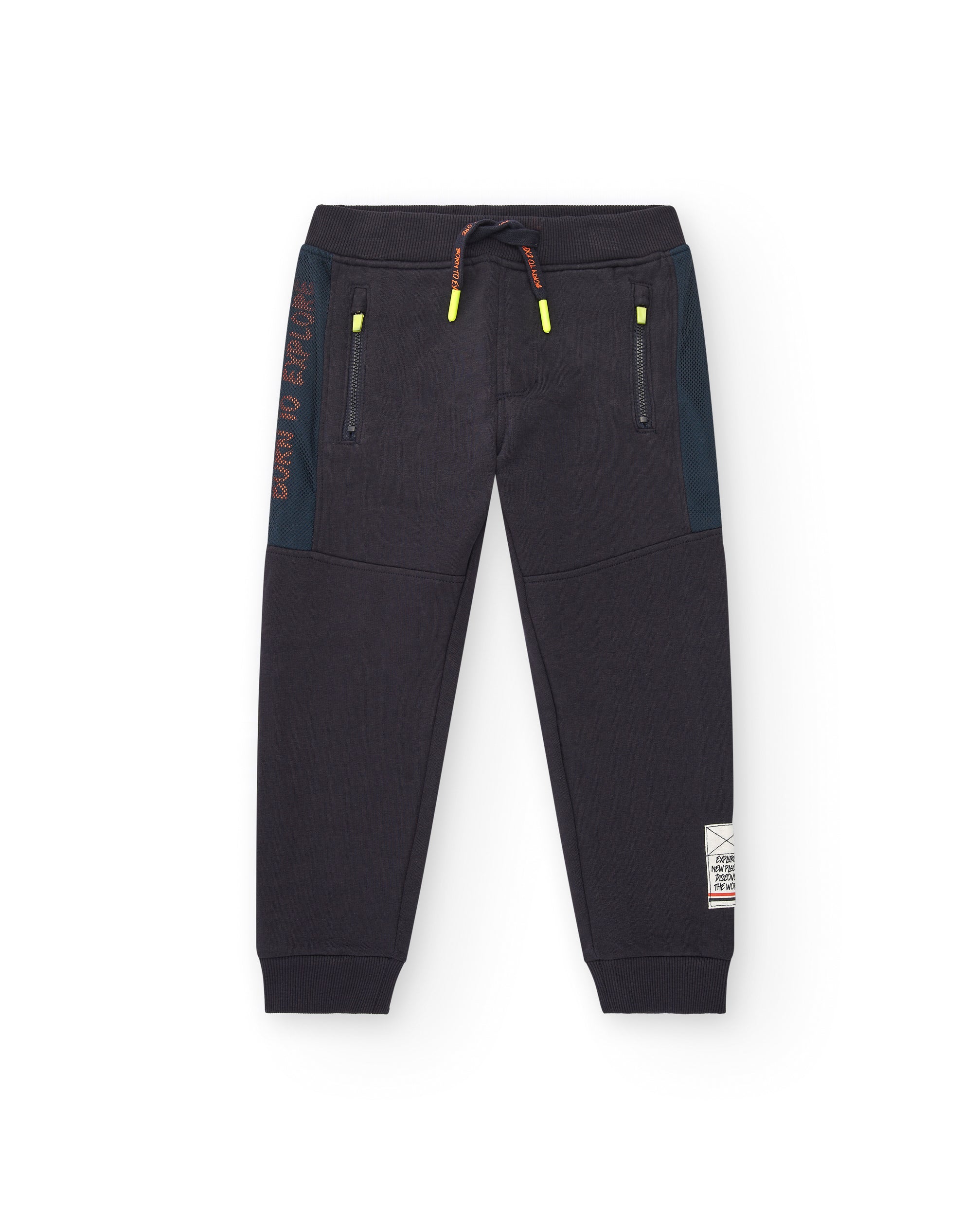 Pantalones jogger con detalles en contraste para niño colección