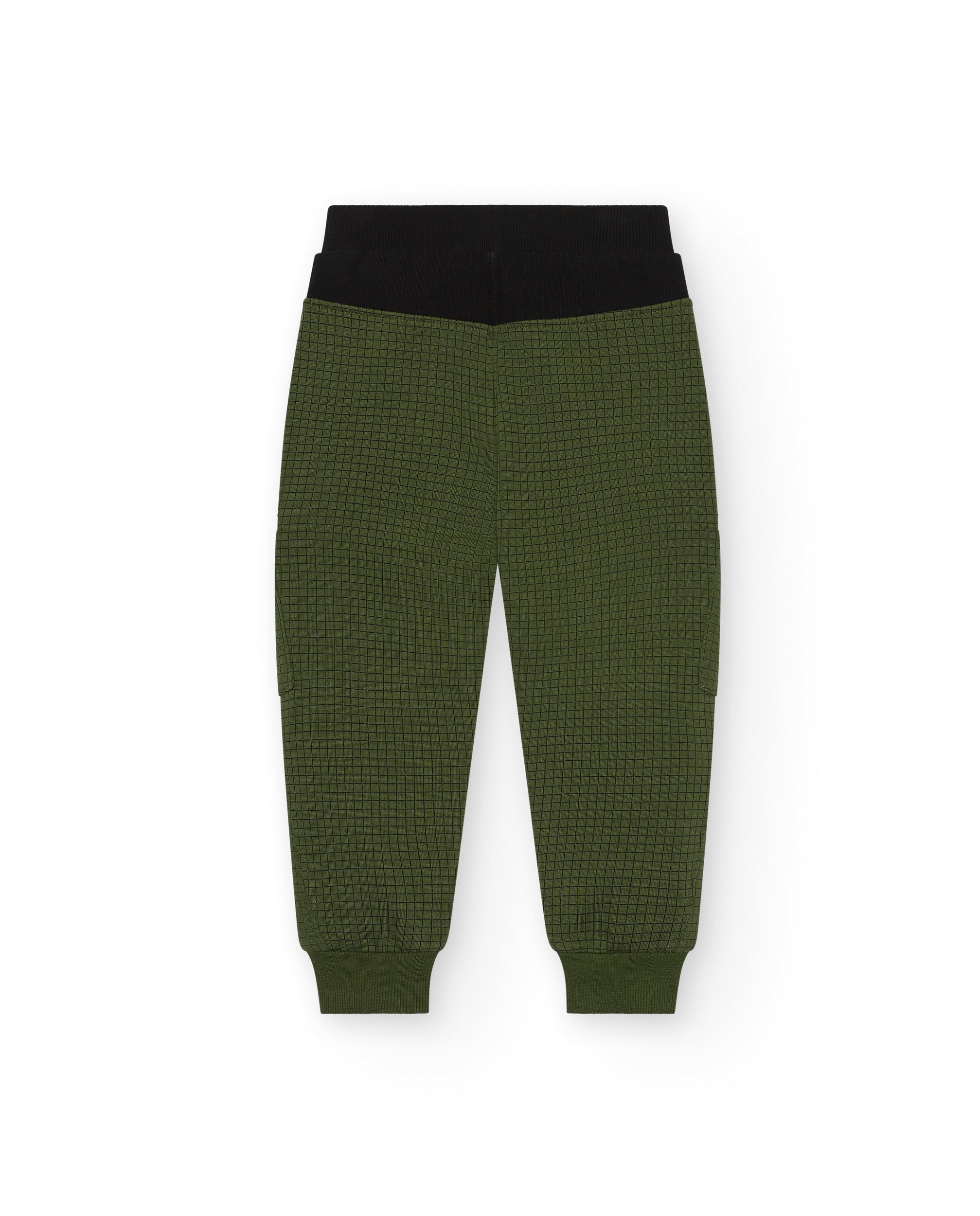 Pantalón verde con detalles de cremallera para niño de la