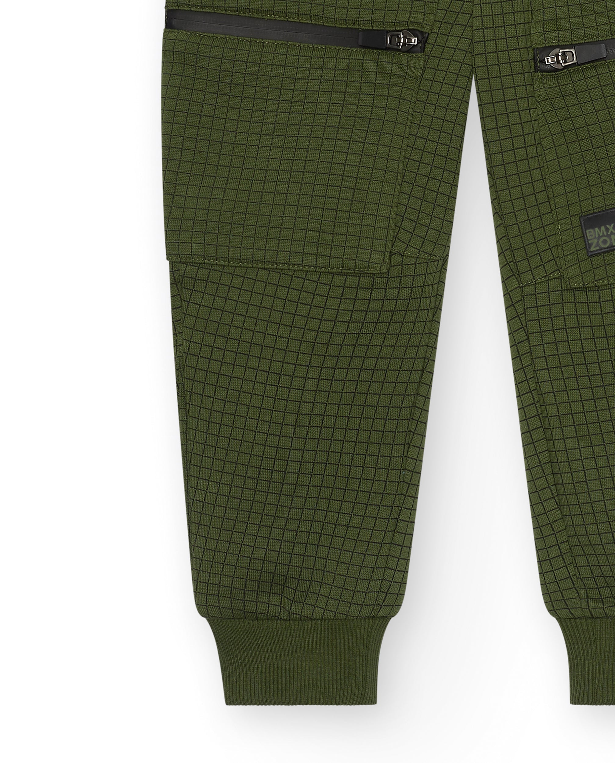 Pantalón verde con detalles de cremallera para niño de la