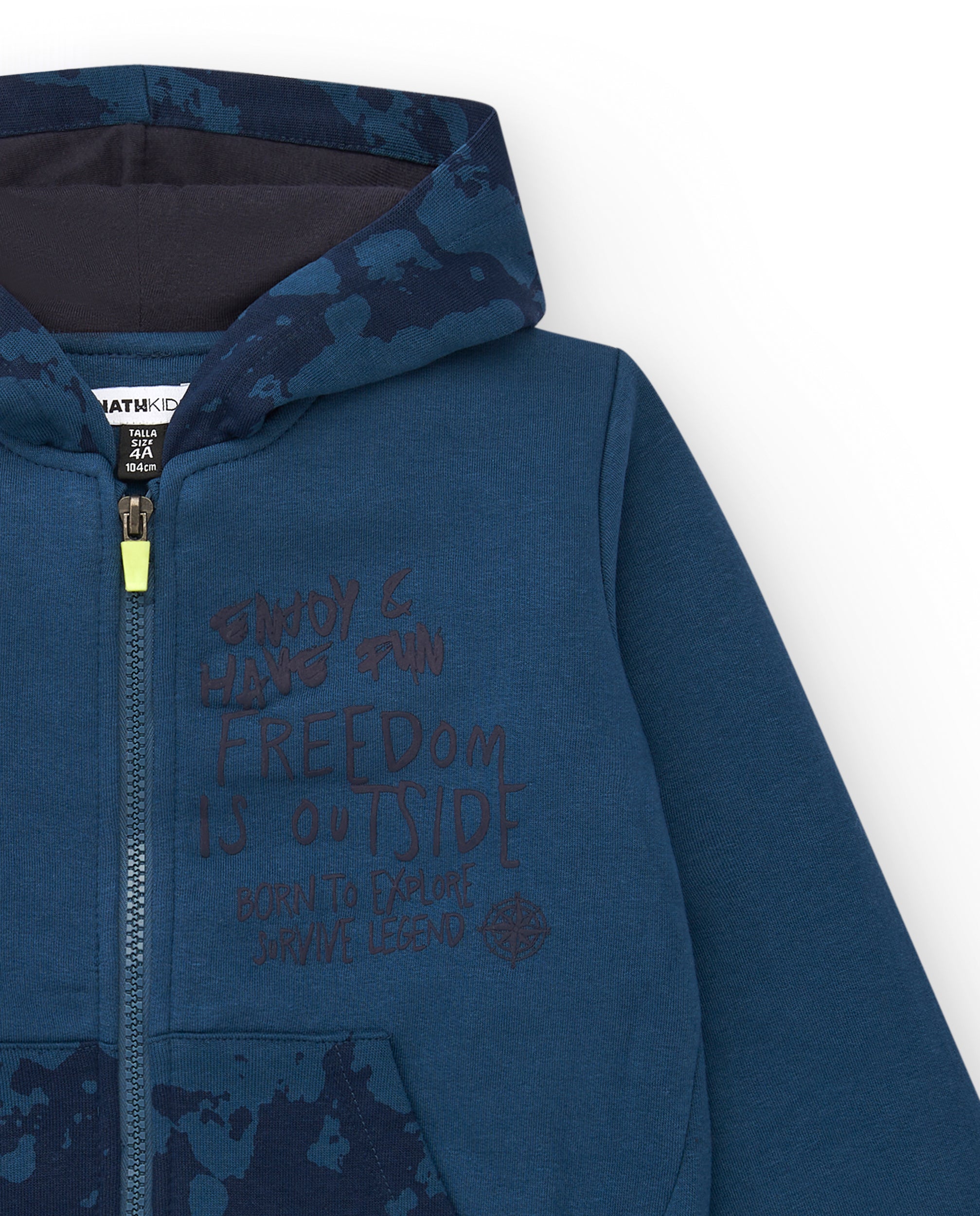 Sudadera con capucha y estampado camuflaje para niño colección