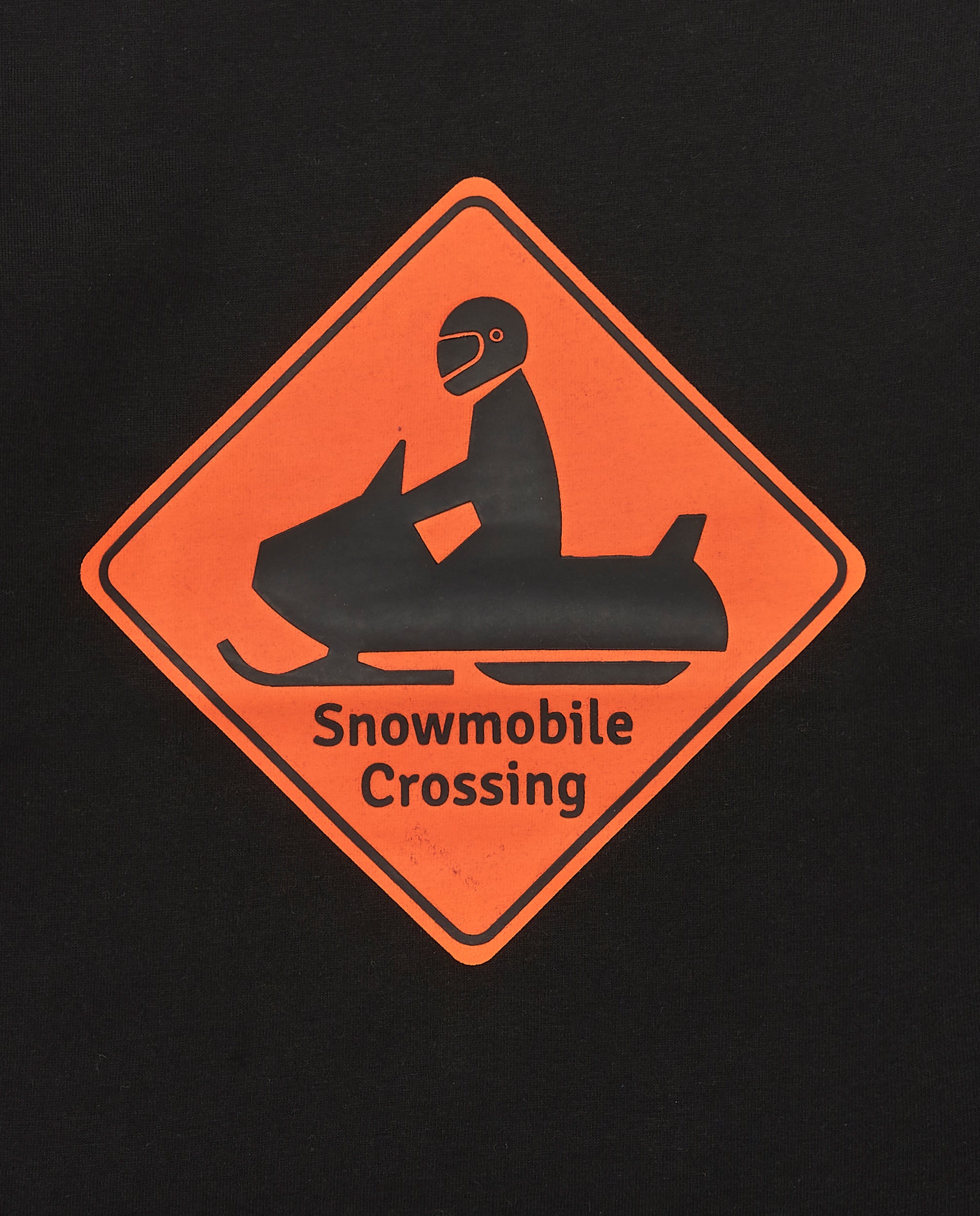 Camiseta negra con estampado "Snowmobile Crossing" para niño de