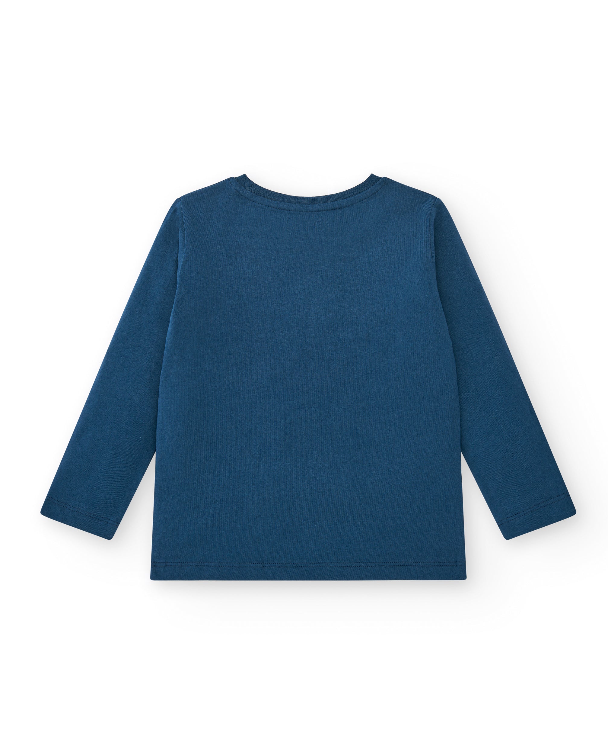 Camiseta azul con estampado de paisajes para niño colección