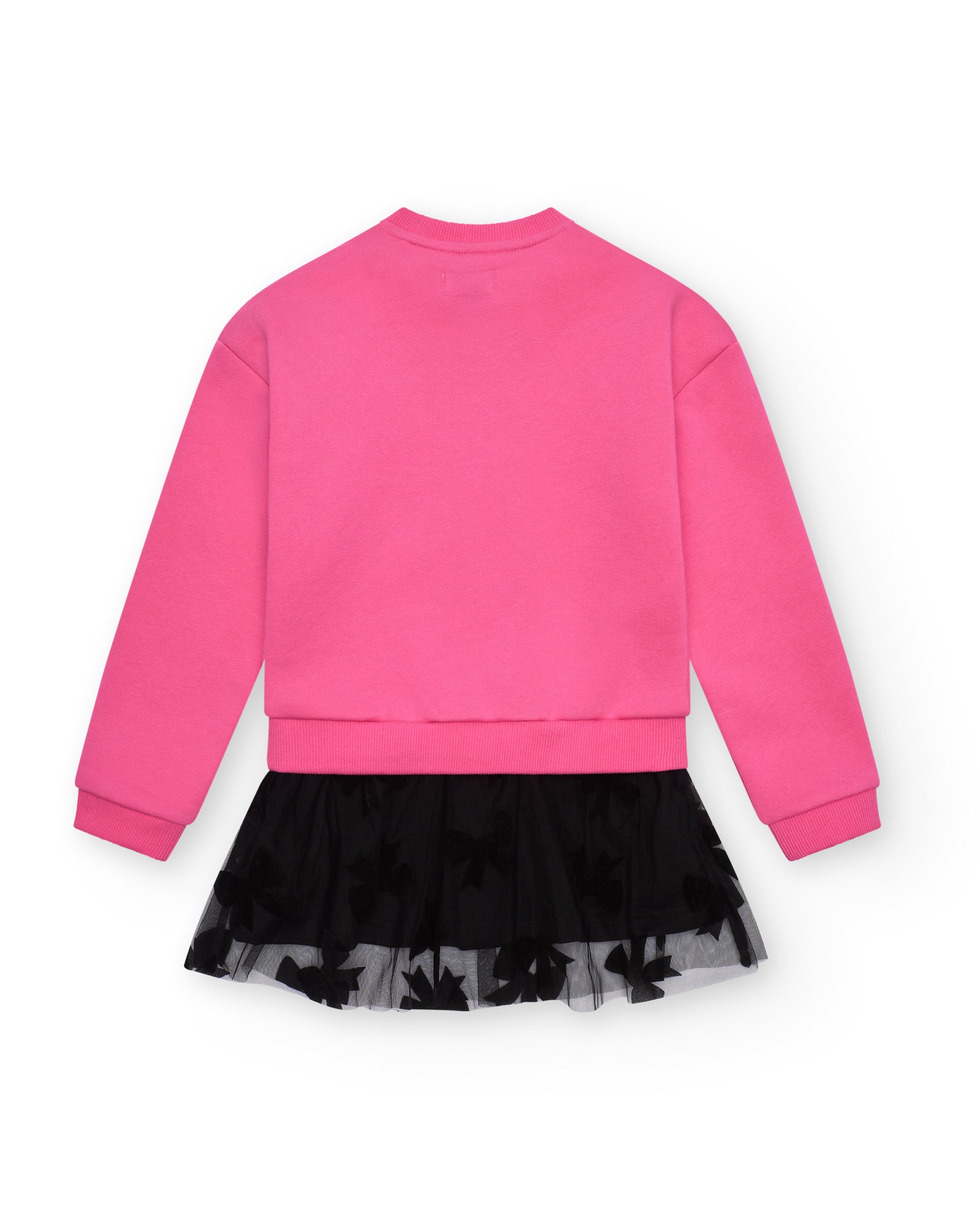 Vestido rosa con lazo y falda de tul para niña colección Magic