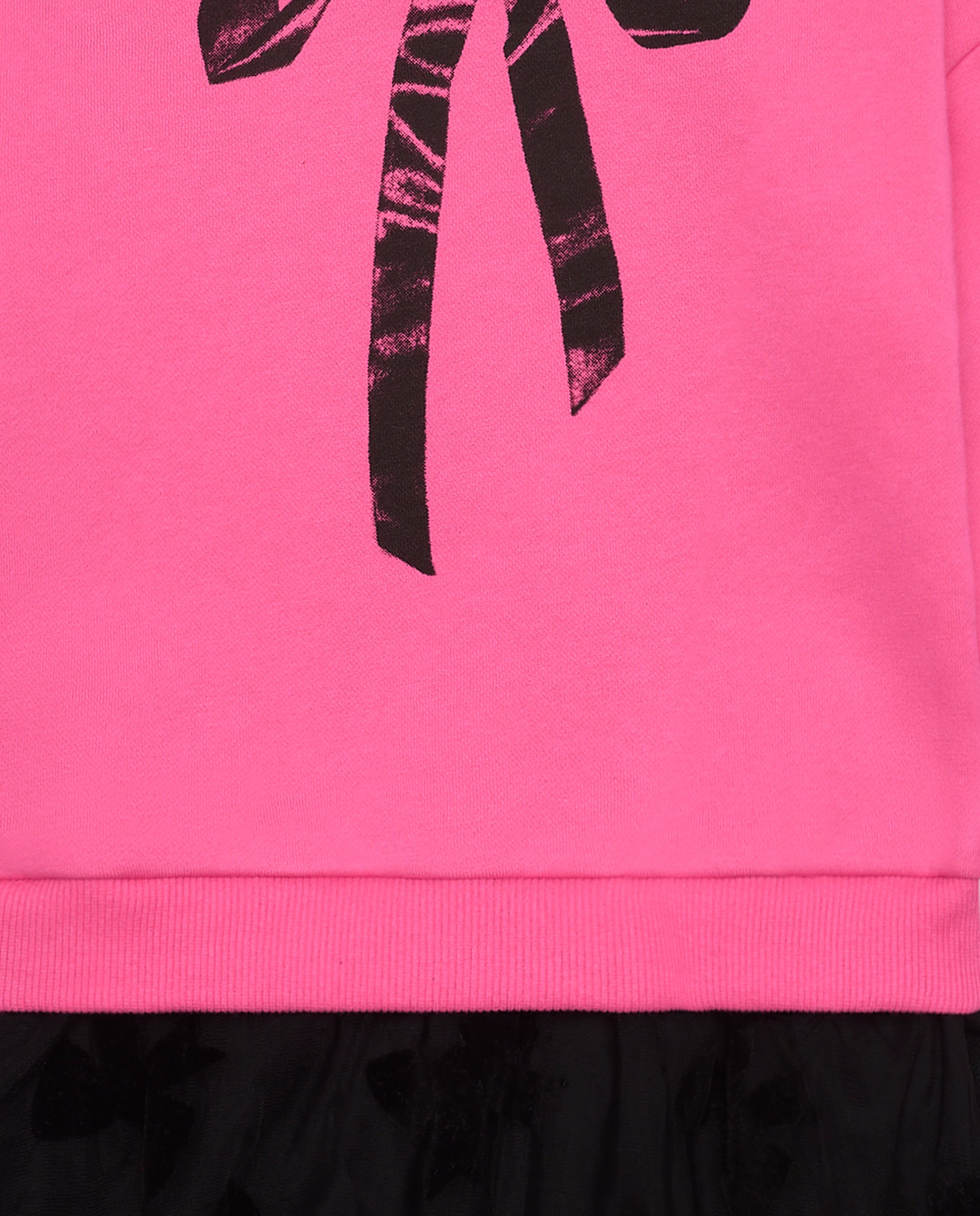 Vestido rosa con lazo y falda de tul para niña colección Magic