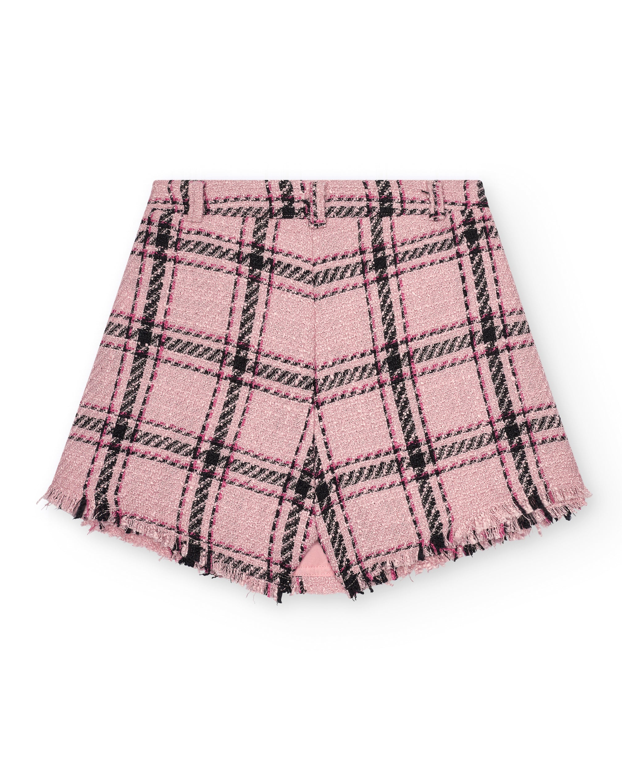 Falda de cuadros en tonos rosa para niña de la colección