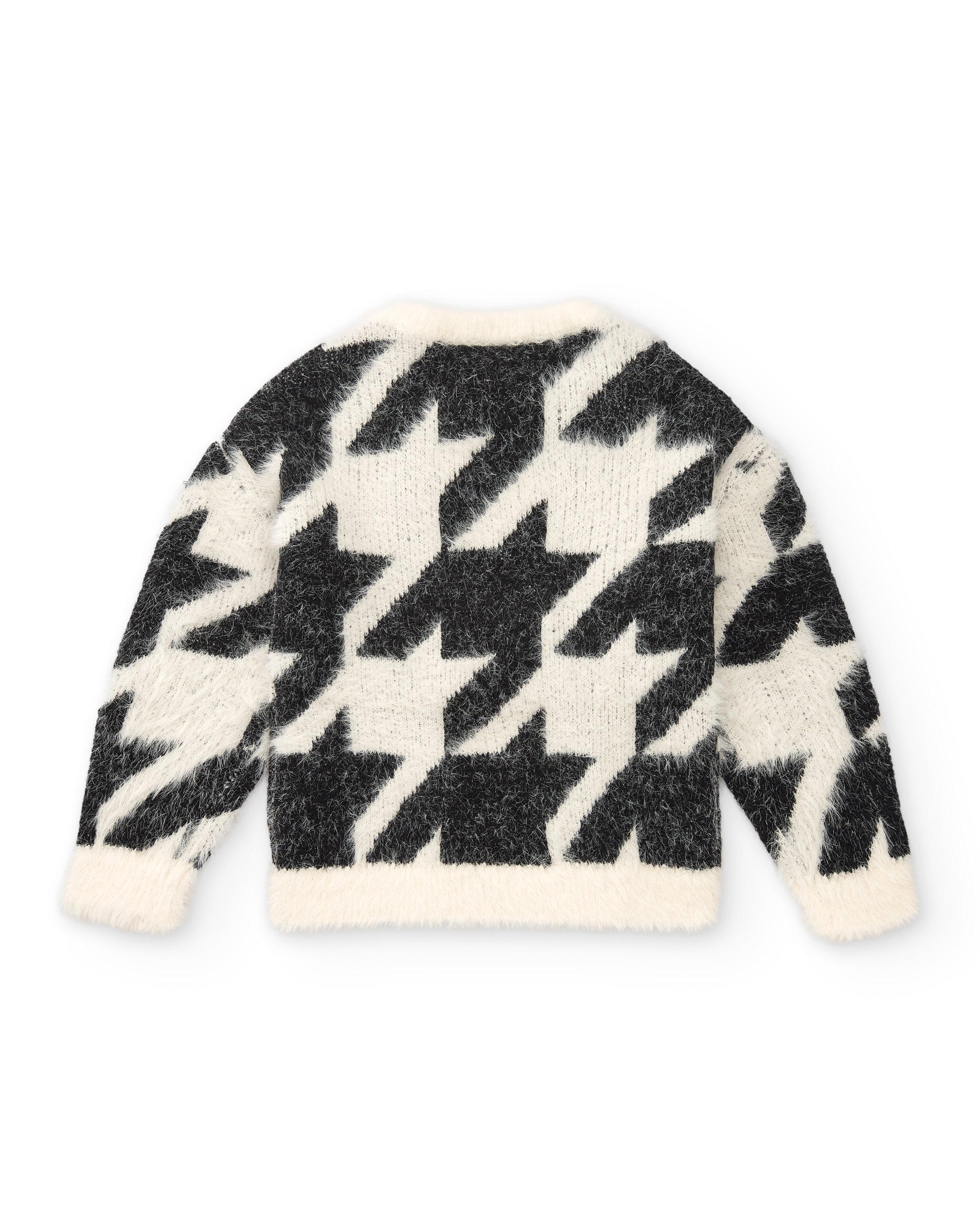 Jersey de punto suave con estampado de pata de gallo para niña