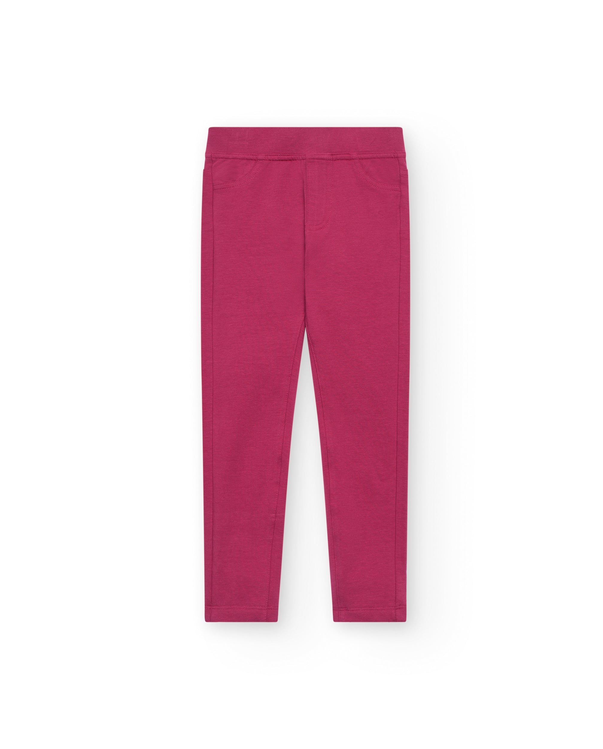 Leggings niña en color fucsia con detalles de bolsillos