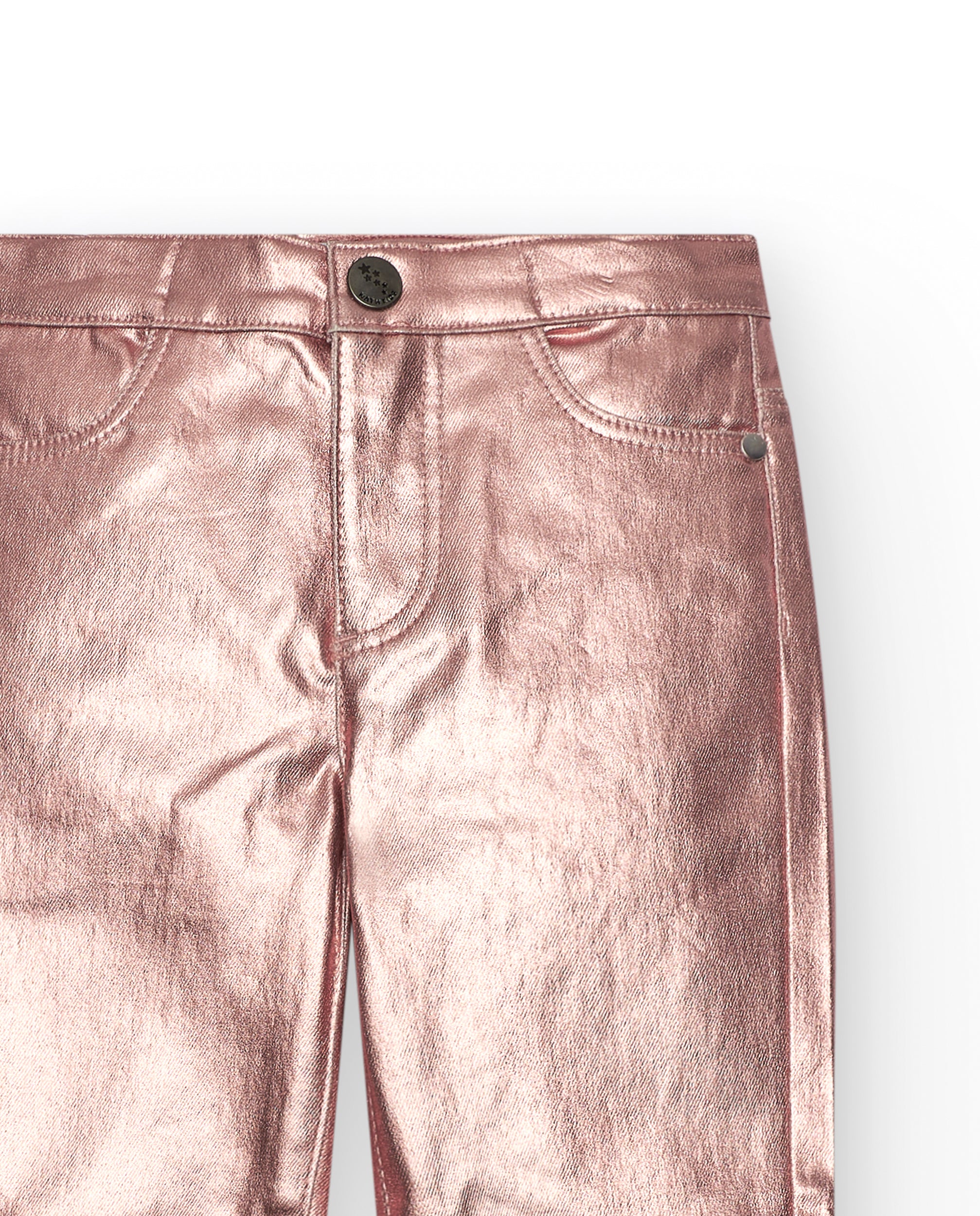 Pantalones metalizados en rosa para niña colección Galactic